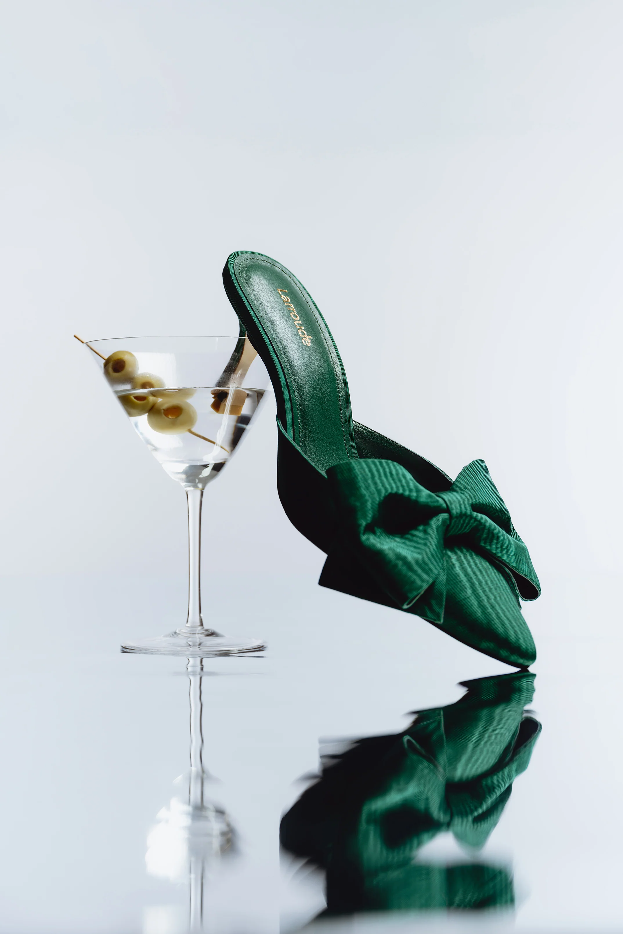 Mini Elle Pump In Emerald Fabric