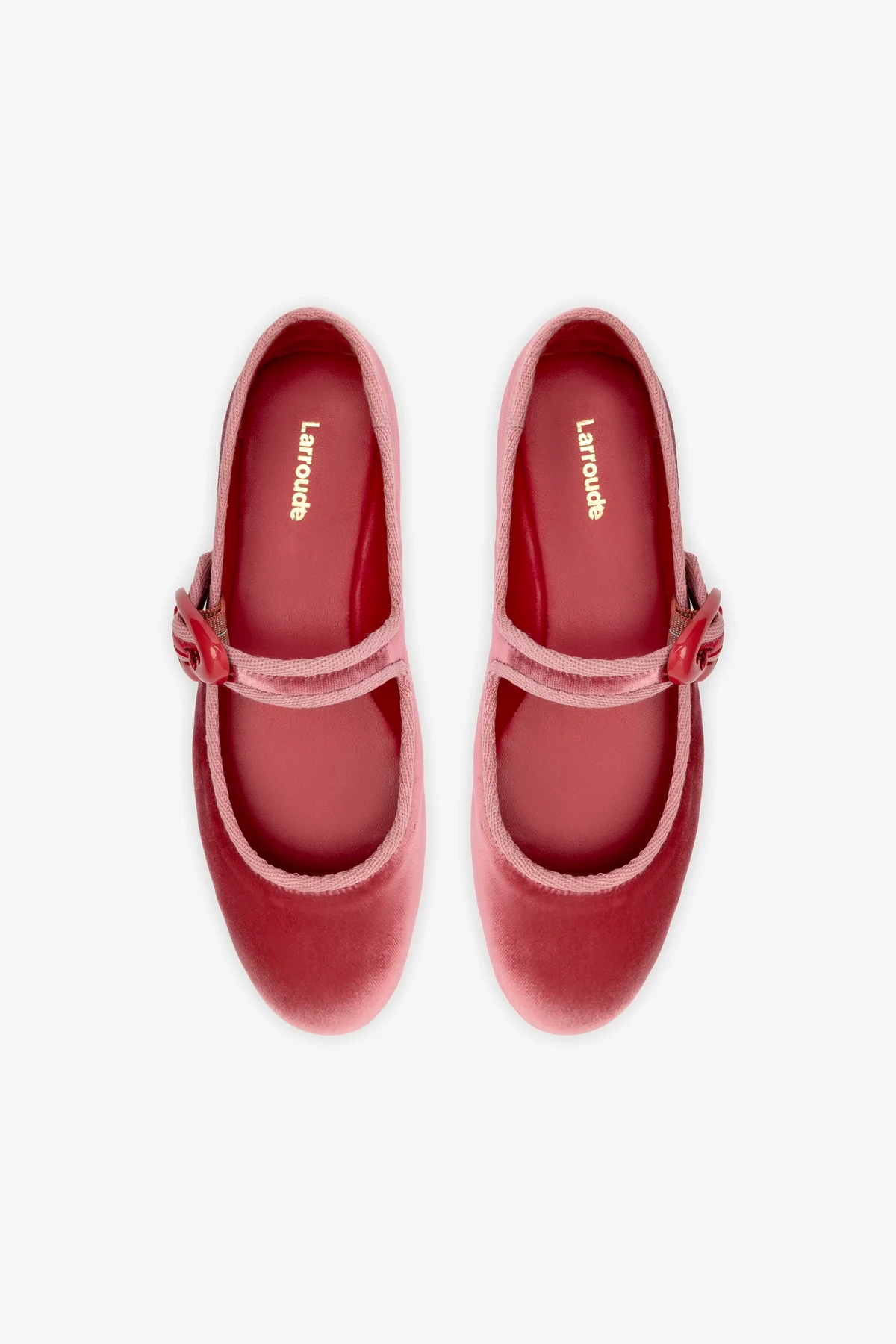 Verona Ballet Flat In Lampone Velvet