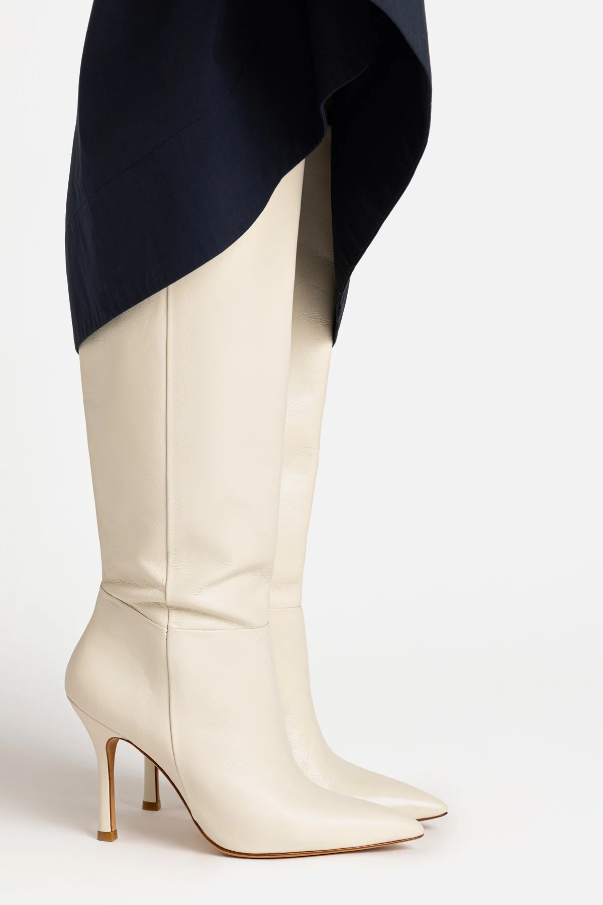 Kate Boot In Ivory Leather