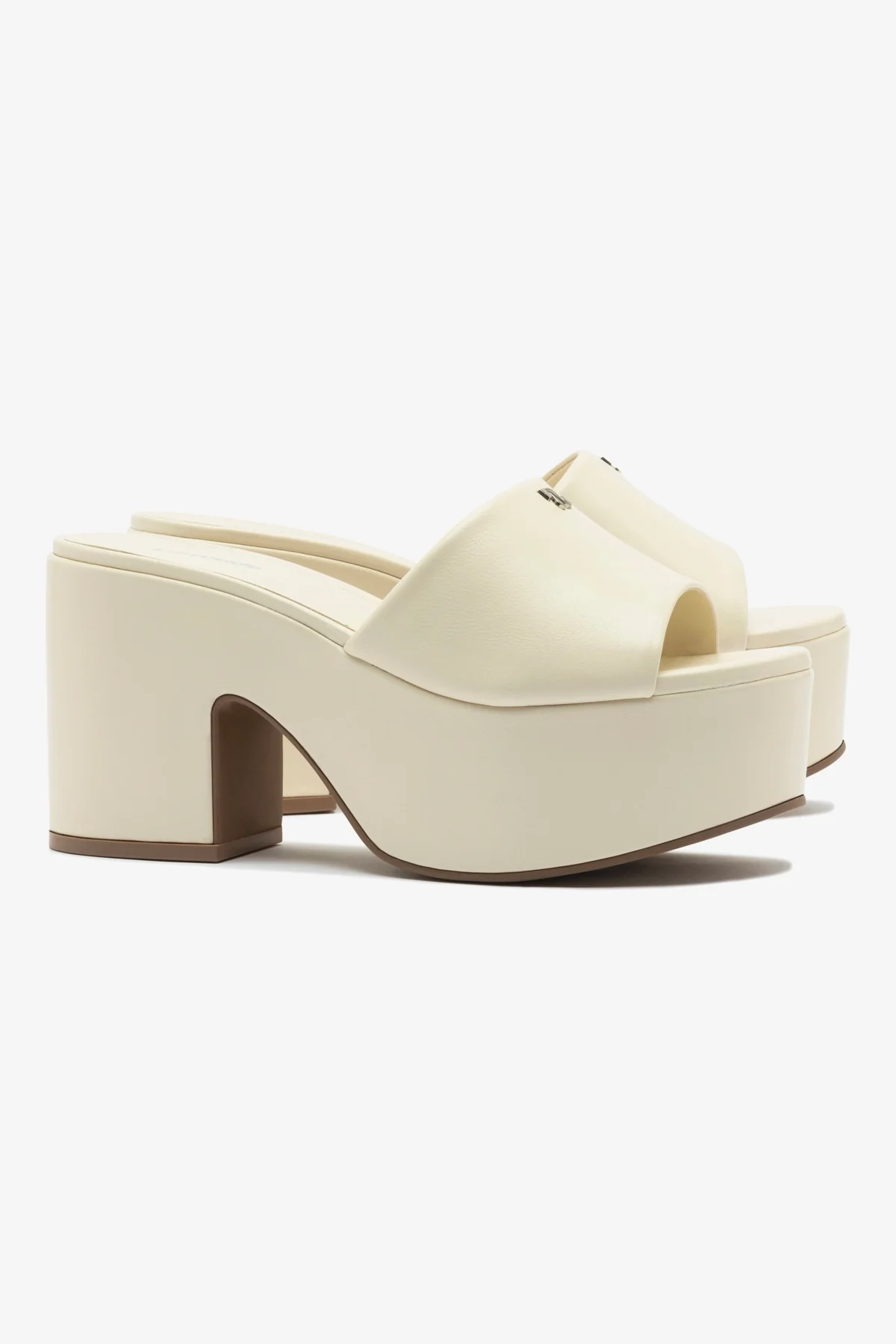 Miso Platform Mule In Ivory Leather
