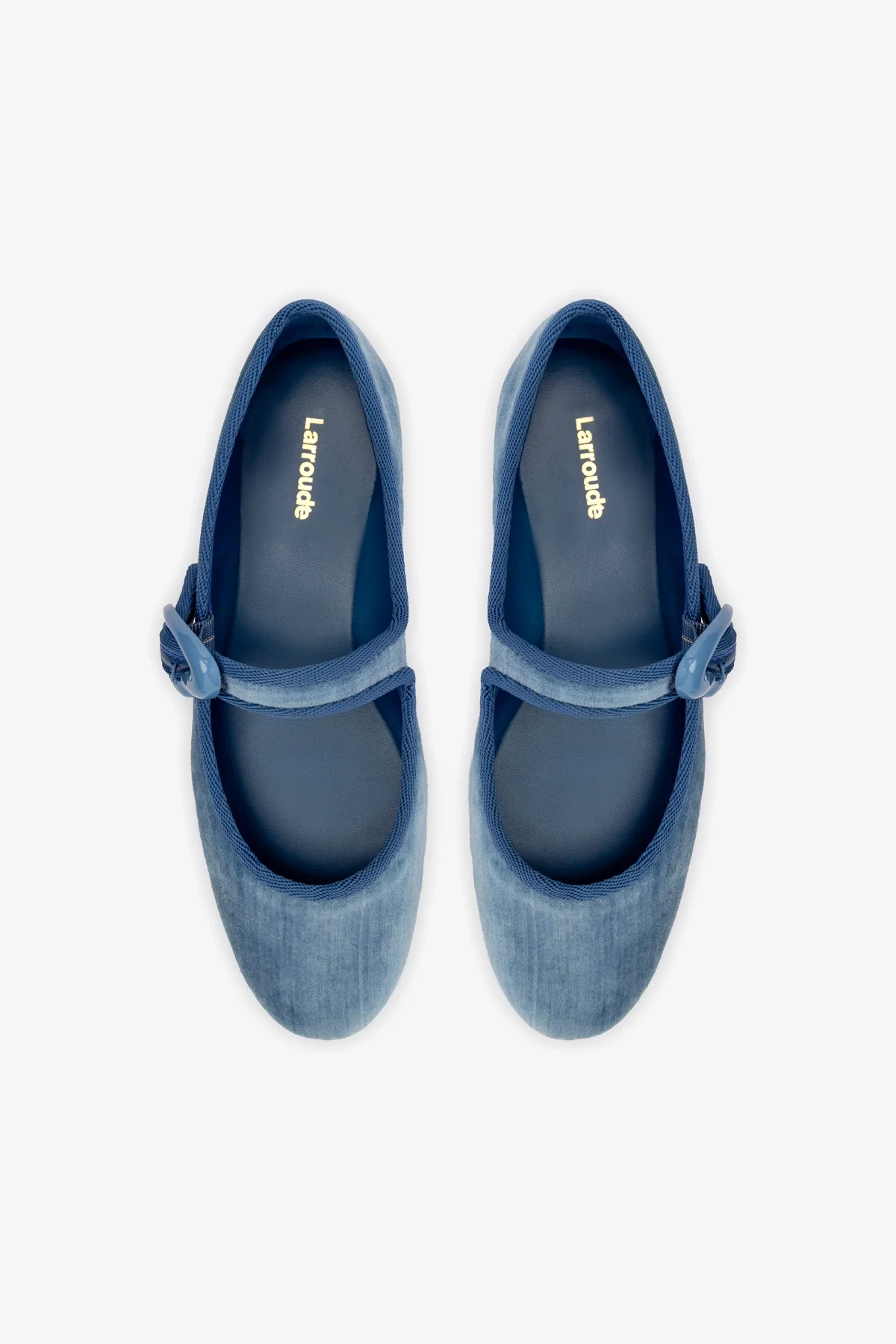 Verona Ballet Flat In French Blue Velvet