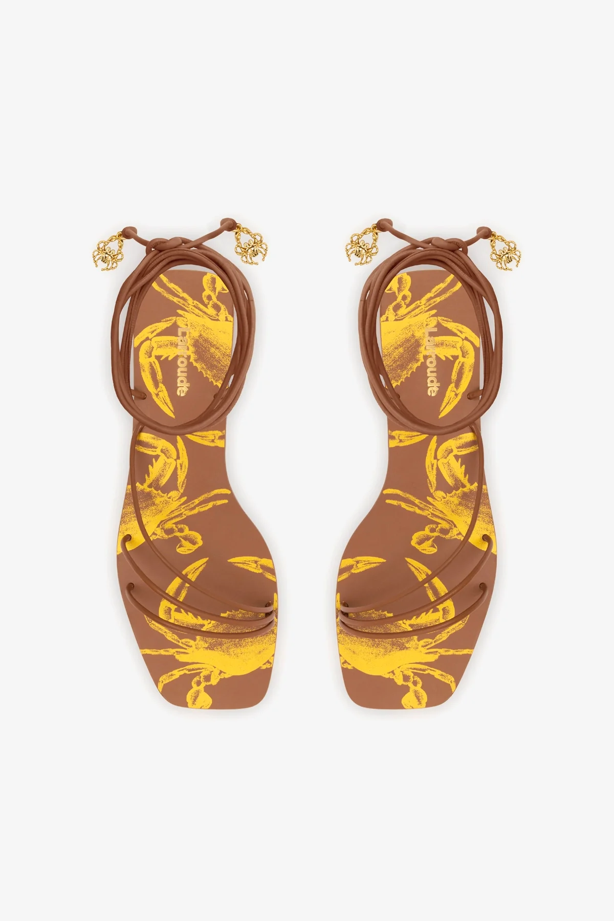 Nadia Flat Sandal In Caramel Leather