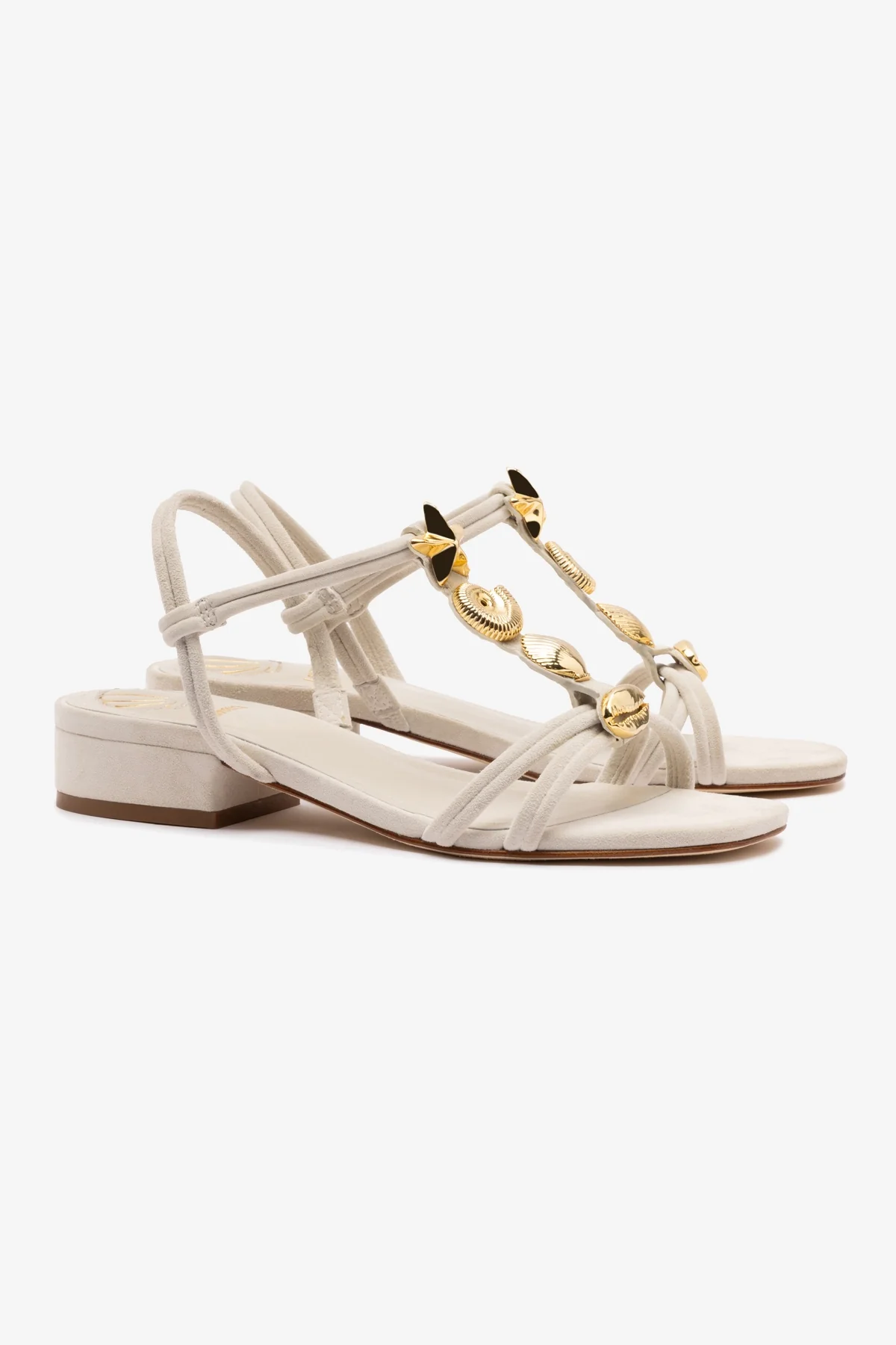 Shelly Flat Sandal In Mushroom Grey Suede