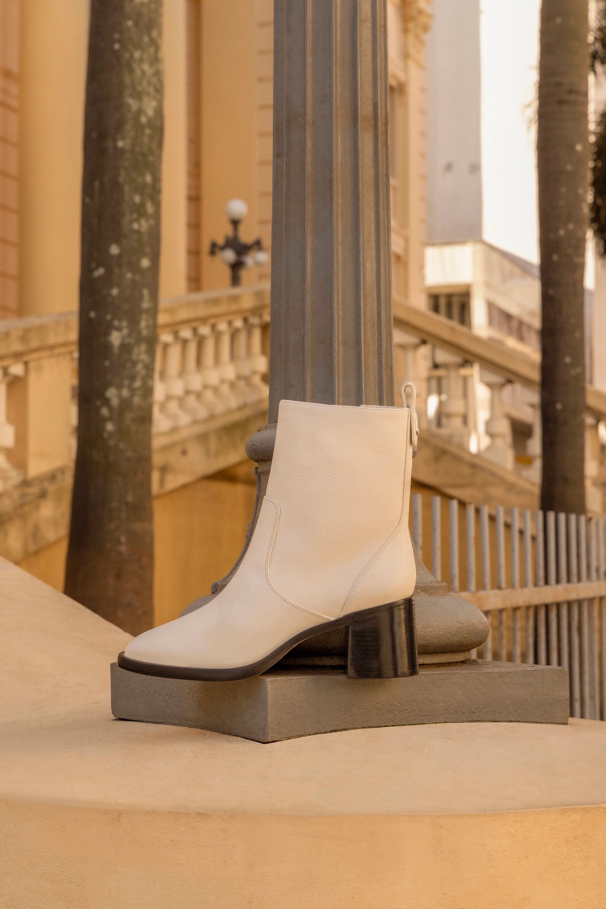 Mini Ricky Boot In Ivory Leather