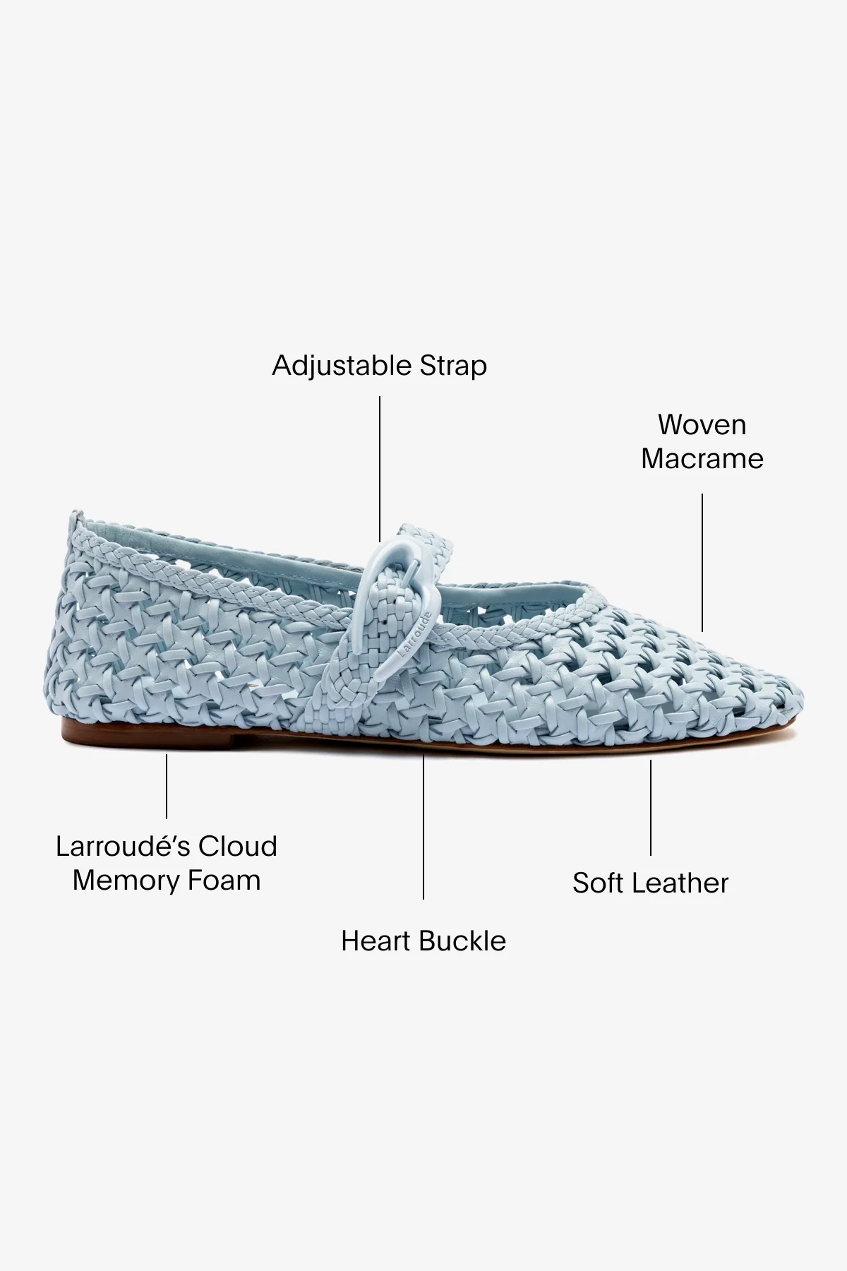 Verona Macrame Ballet Flat In Maya Leather