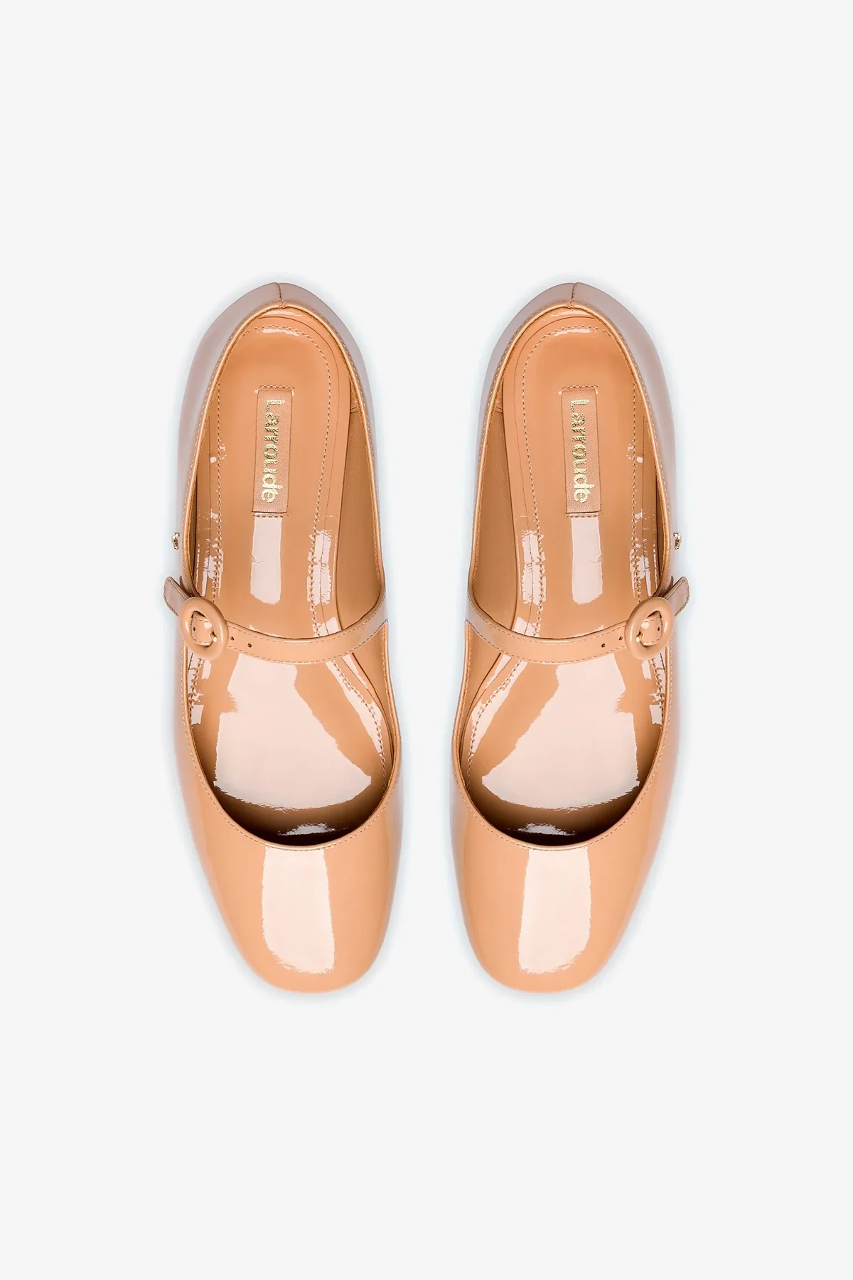 Blair Ballet Flat In Tan Patent Leather