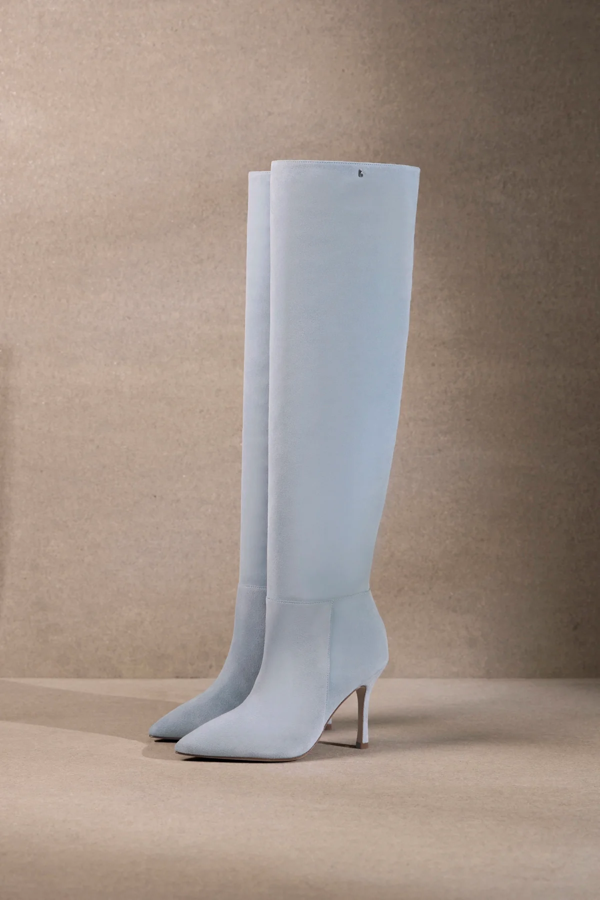 Kate Hi Boot In Light Blue Suede