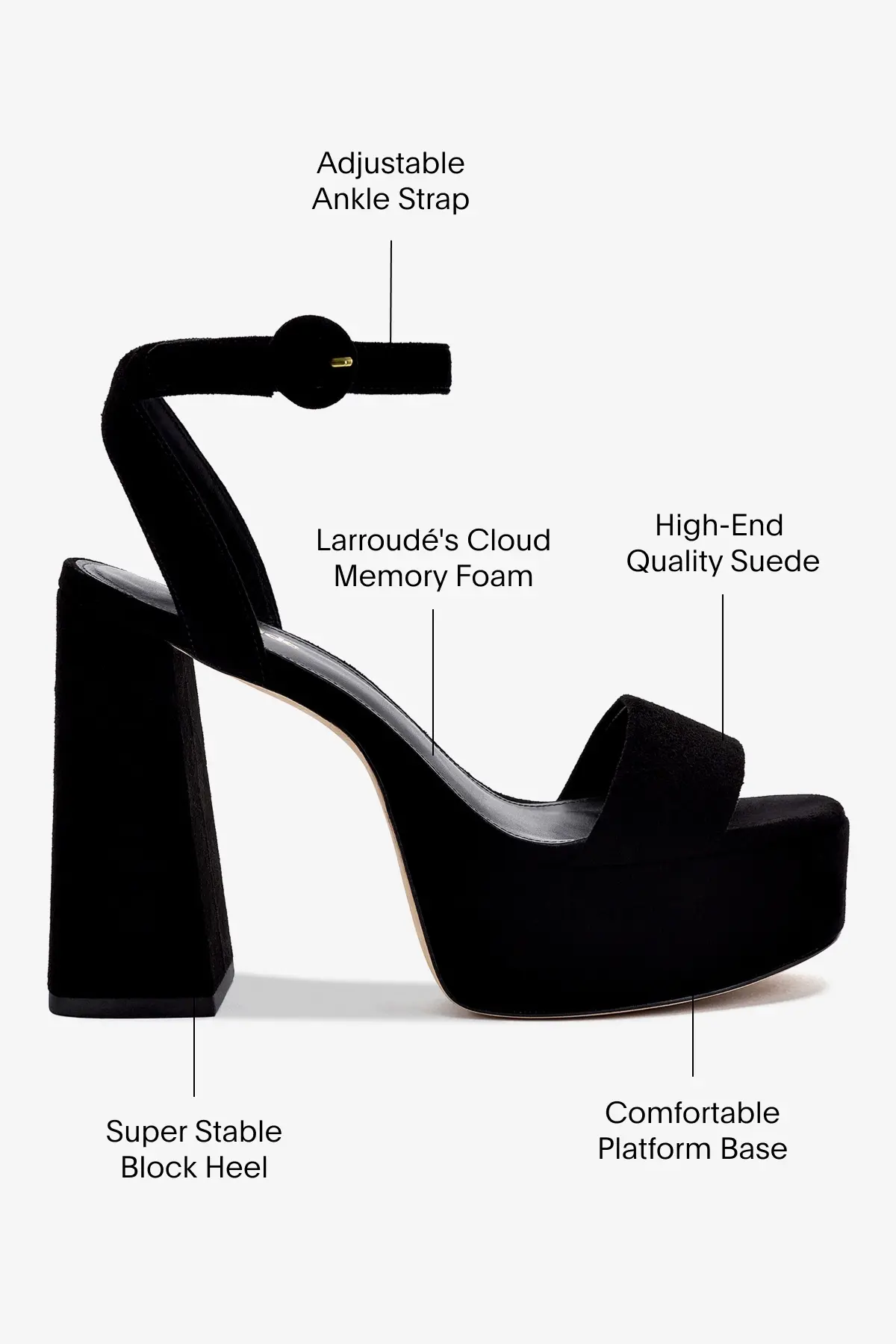 Dolly Sandal In Black Suede