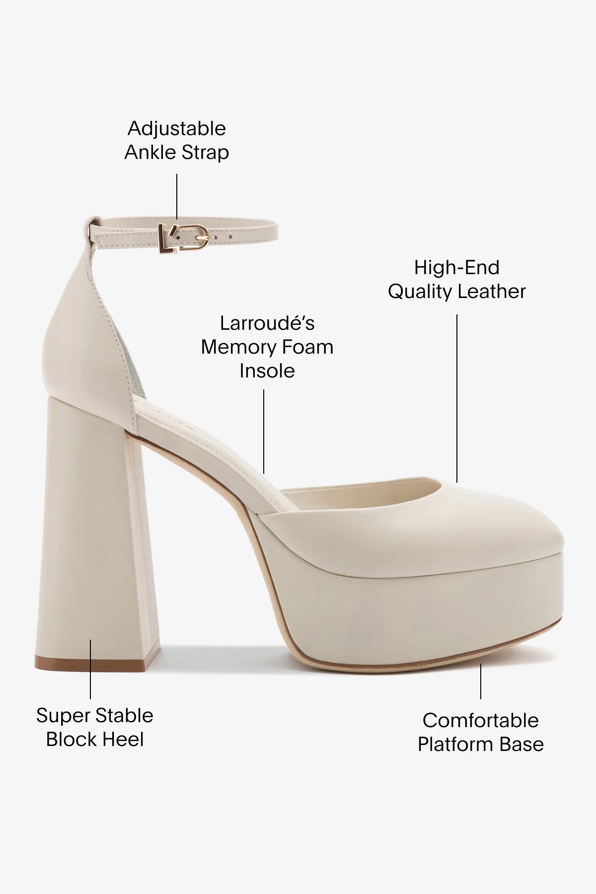 Ari Pump In Ivory Leather