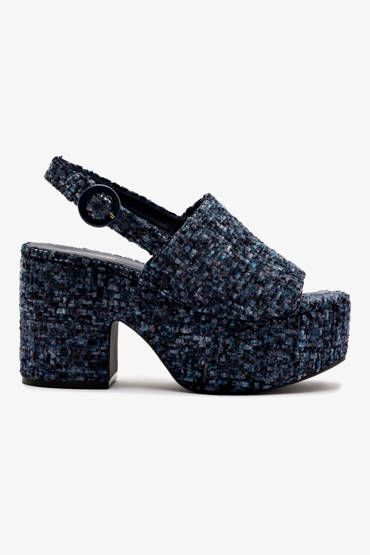 Miso Platform Sandal In Midnight Velvet