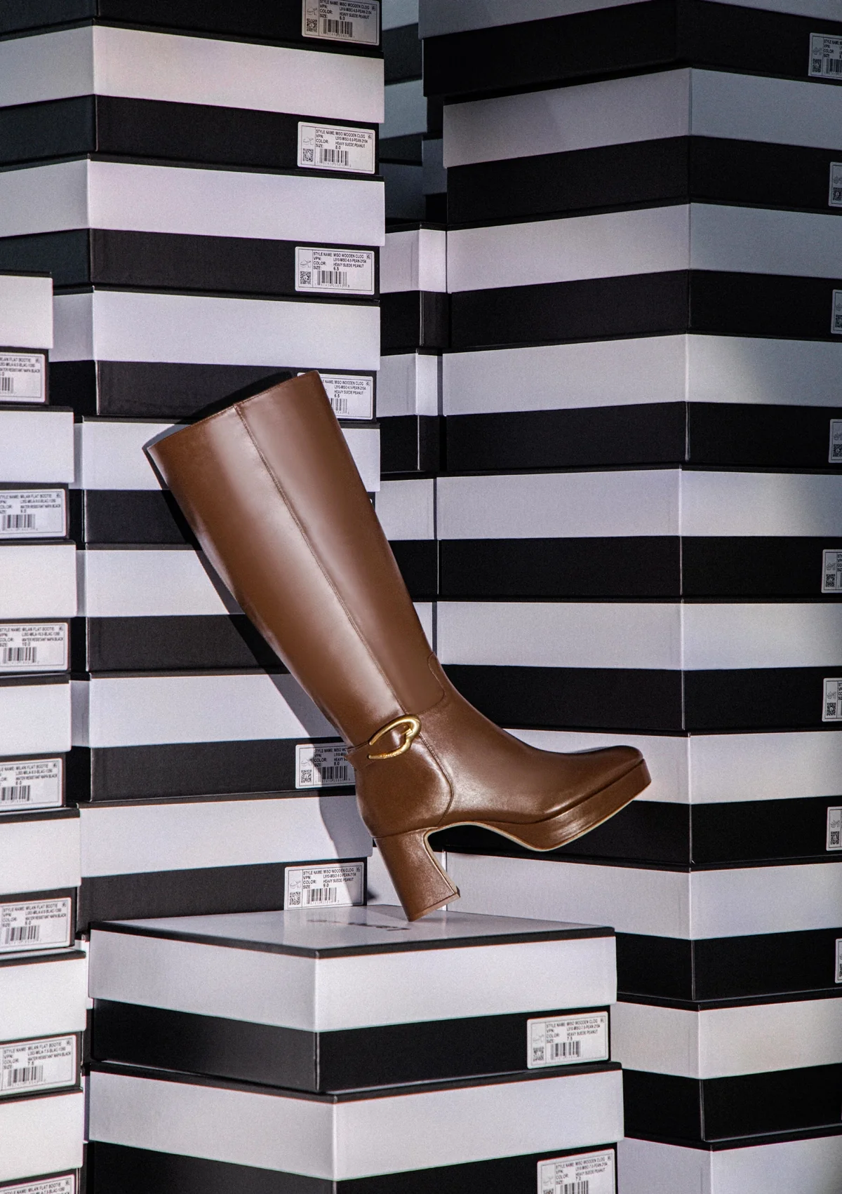 Dolly Verona Hi Boot In Burnt Umber Leather