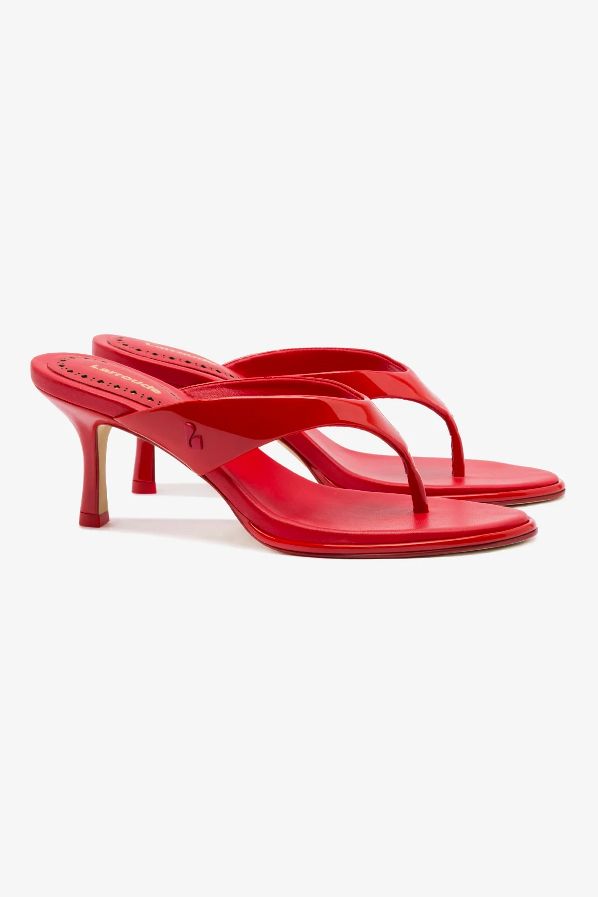 Gaia Sandal In Scarlet Leather