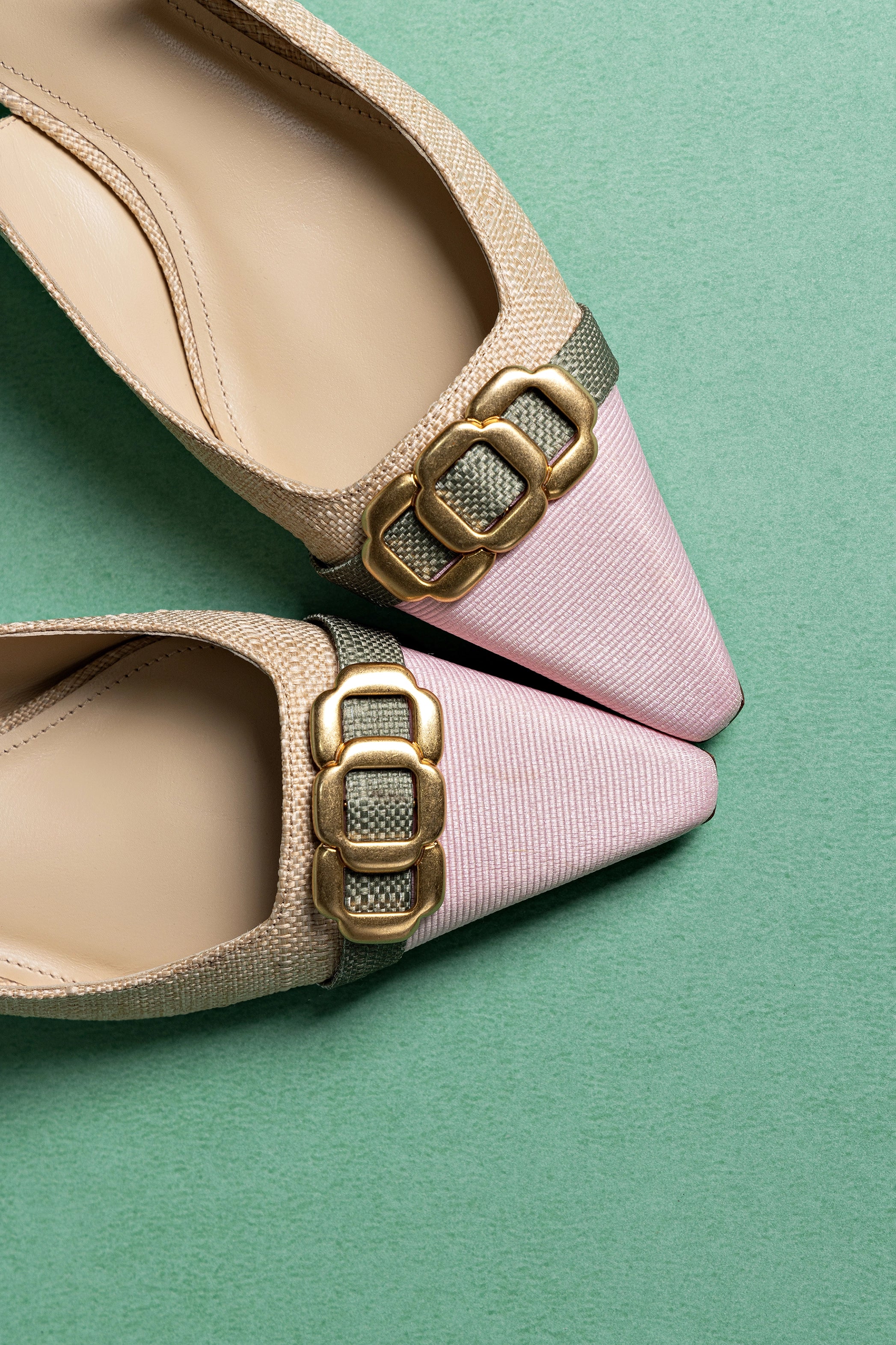 Franca Pump In Beige Raffia