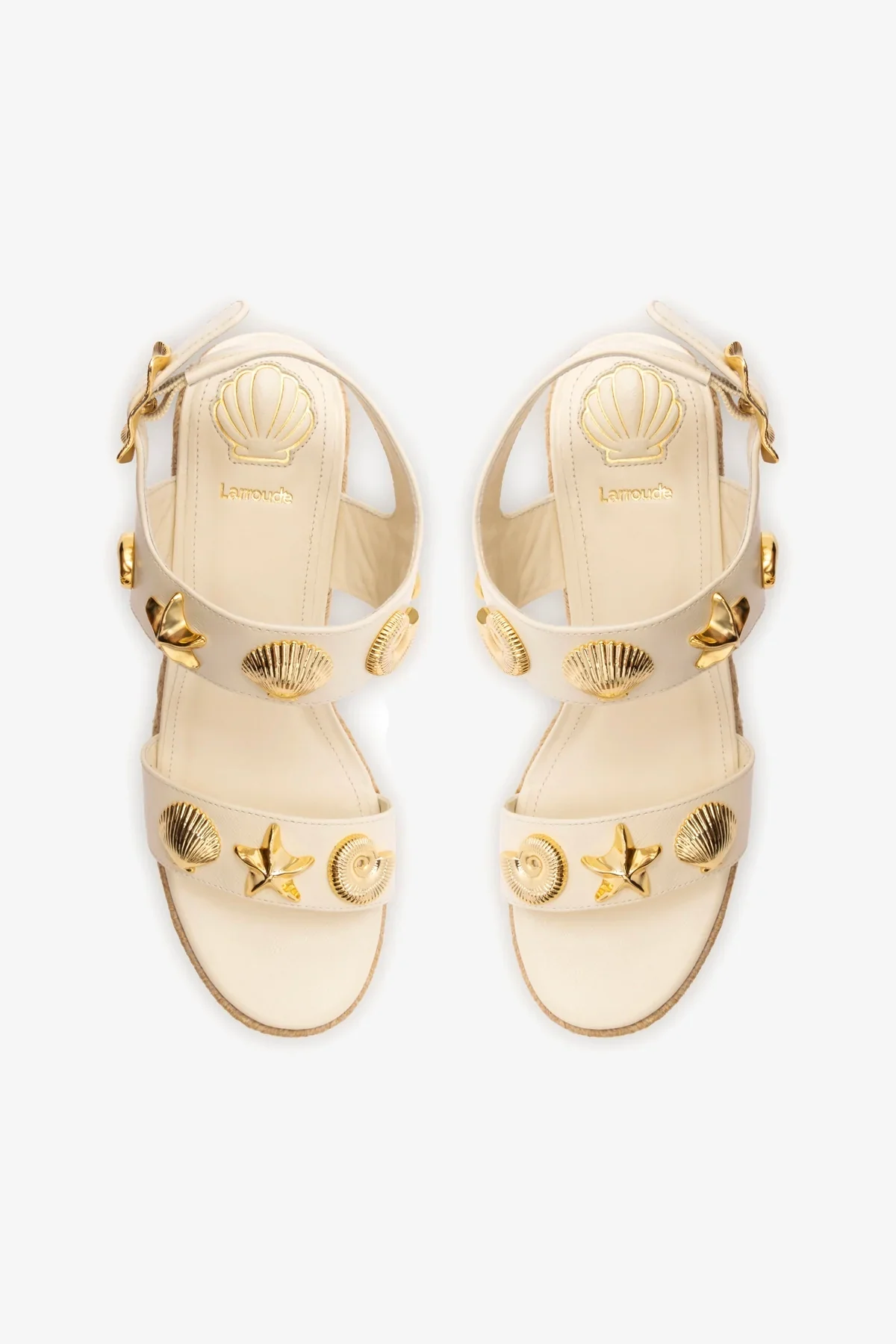 Madison Hi Espadrille In Ivory Saffiano