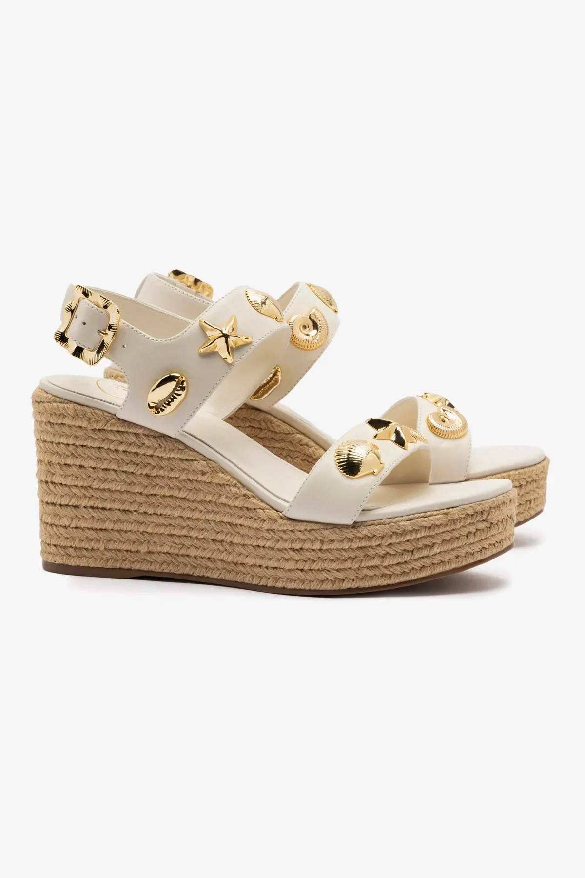 Madison Espadrille In Ivory Leather