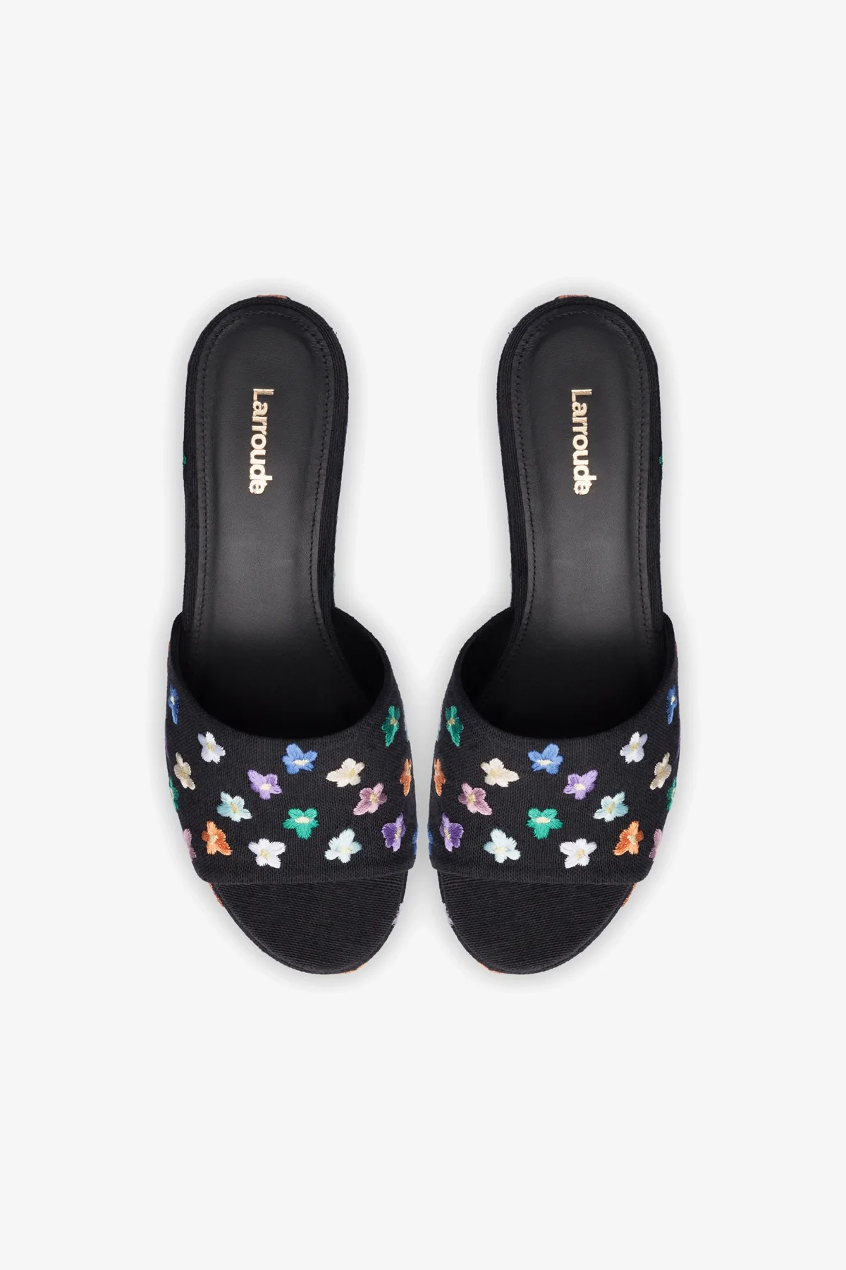 Miso Platform Sandal In Black Linen