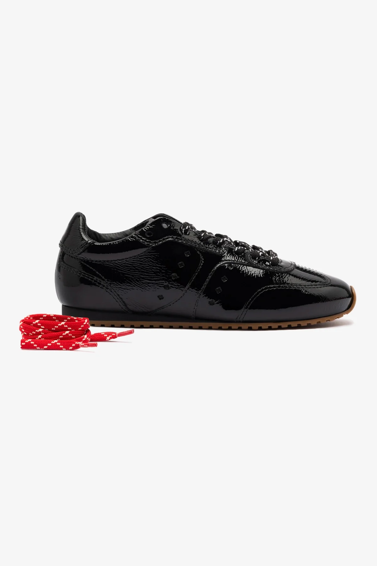 Stella Sneaker In Black Patent Leather