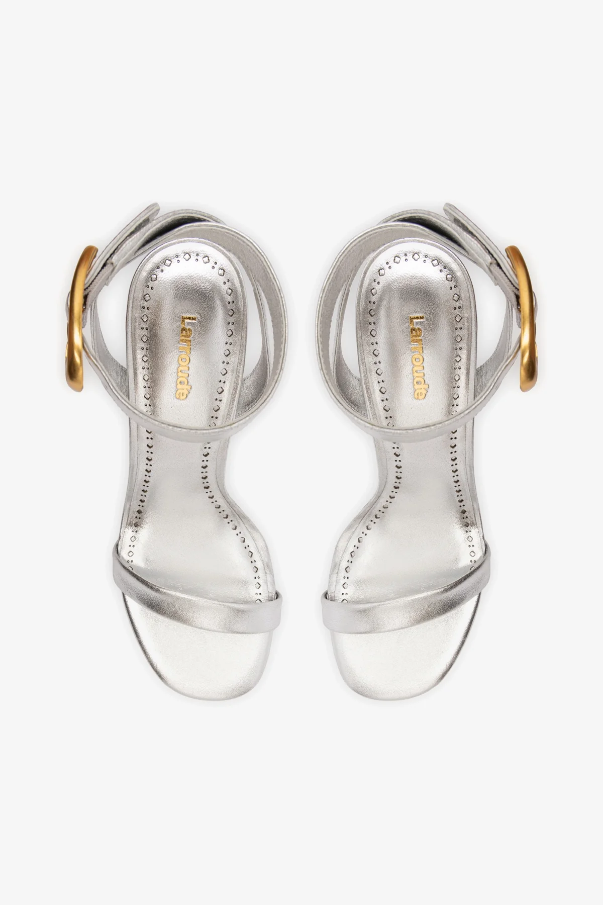 Verona Sandal In Silver Metallic Leather