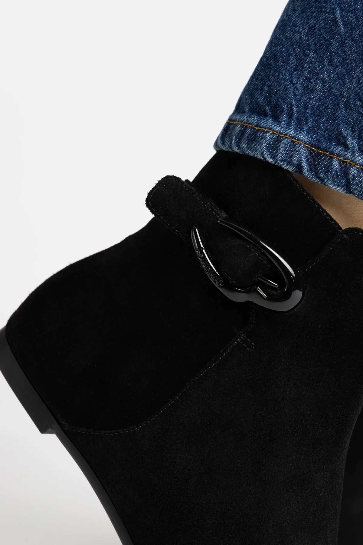Mini Verona Boot In Black Suede