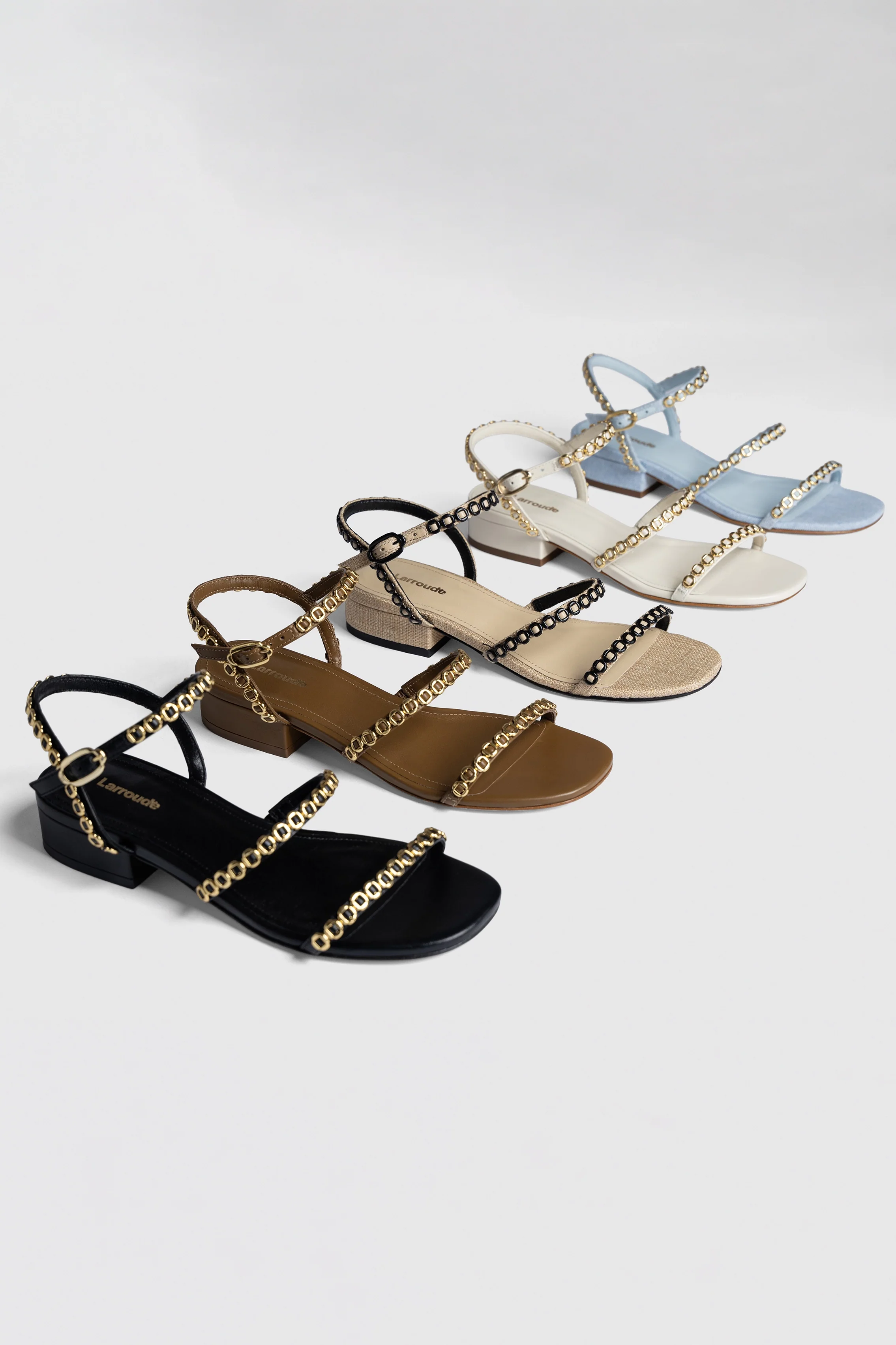 Milanina Flat Sandal In Russet Leather