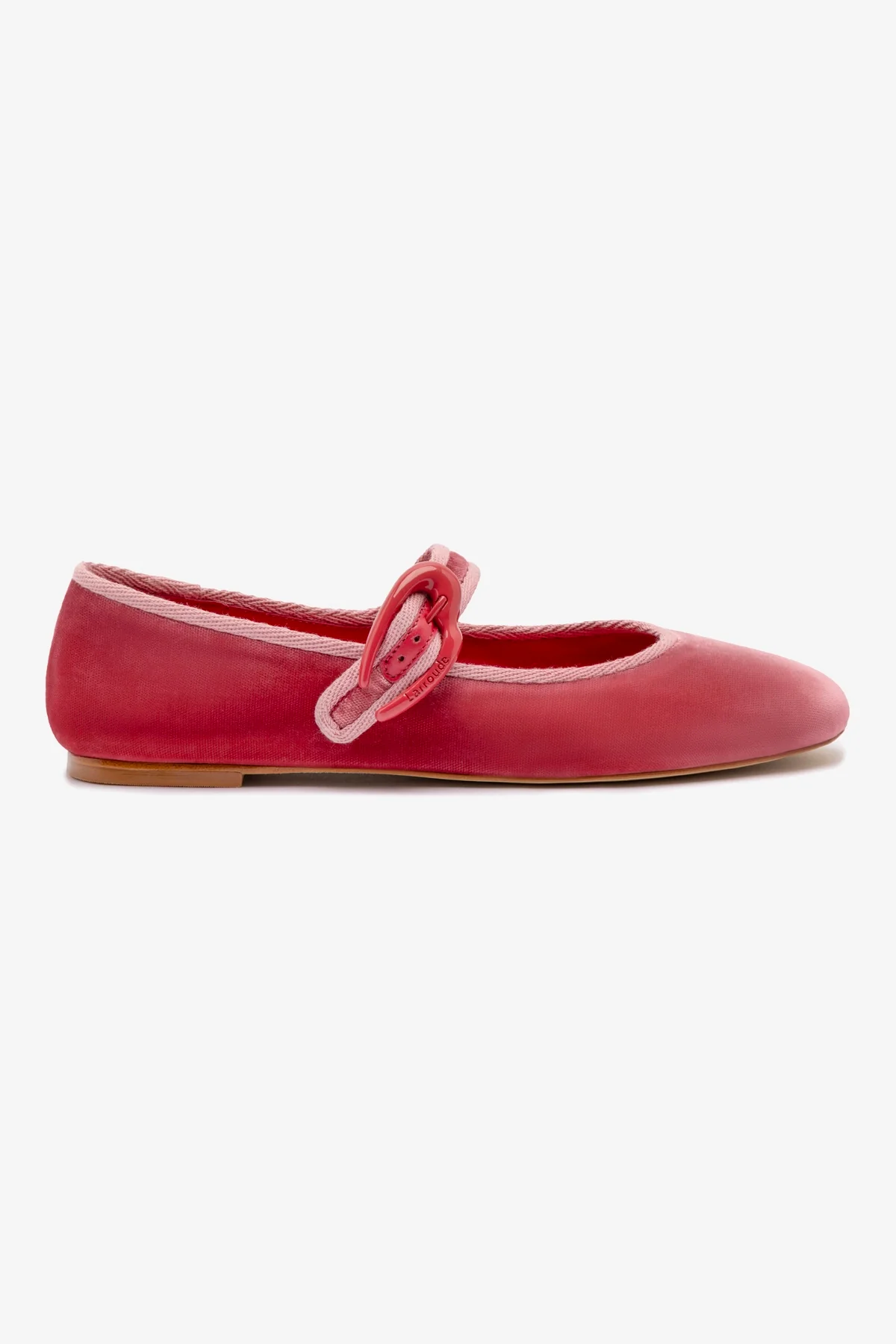 Verona Ballet Flat In Lampone Velvet