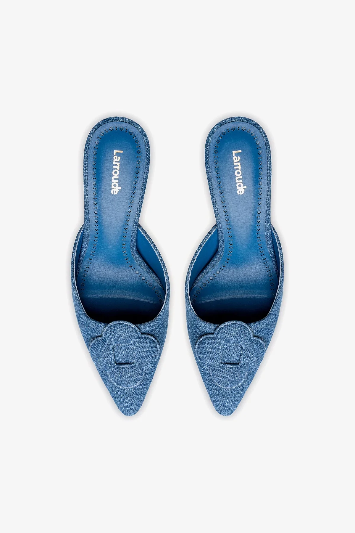 Flora Pump In Blue Stoned Denim