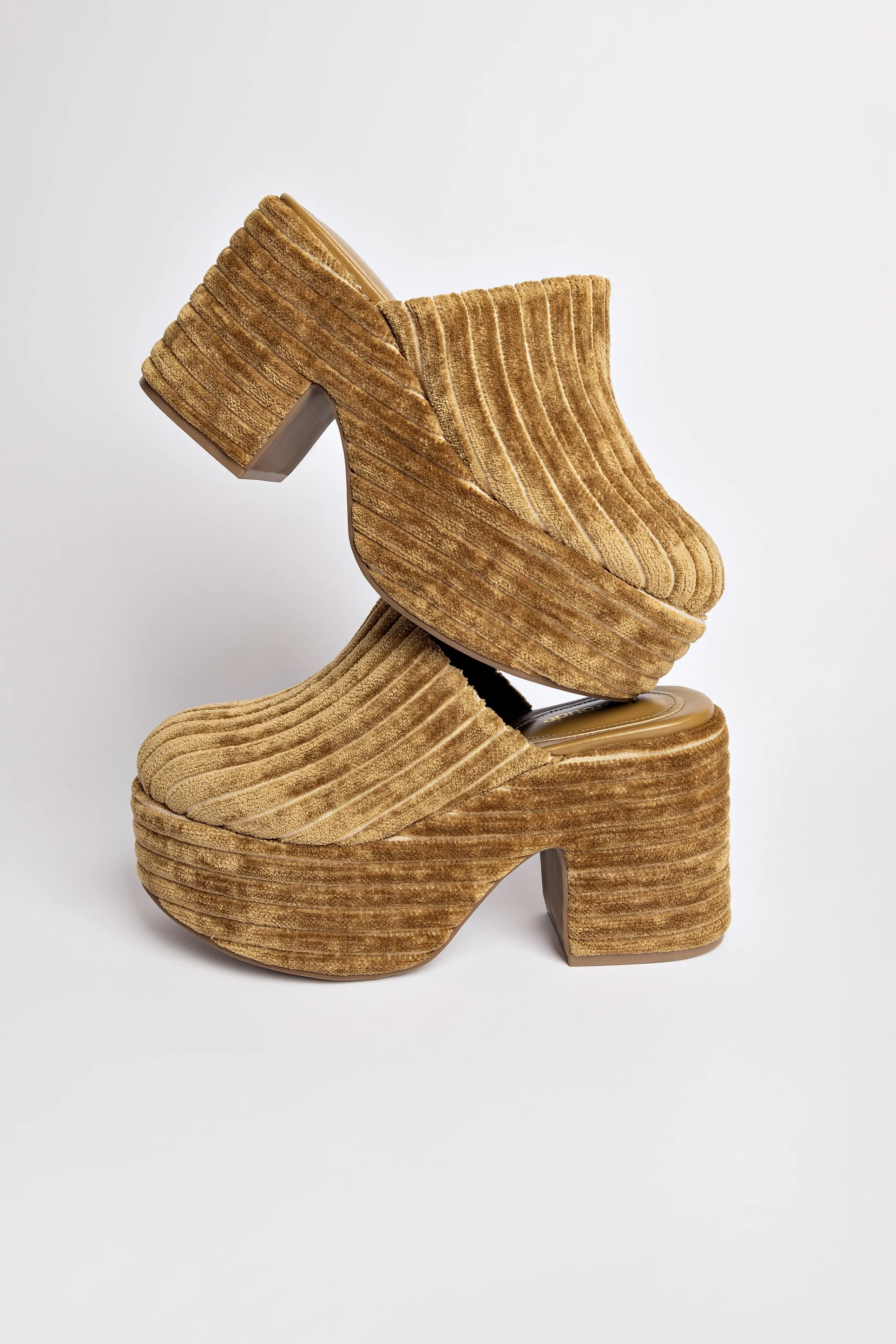 Miso Platform Clog In Latte Velvet