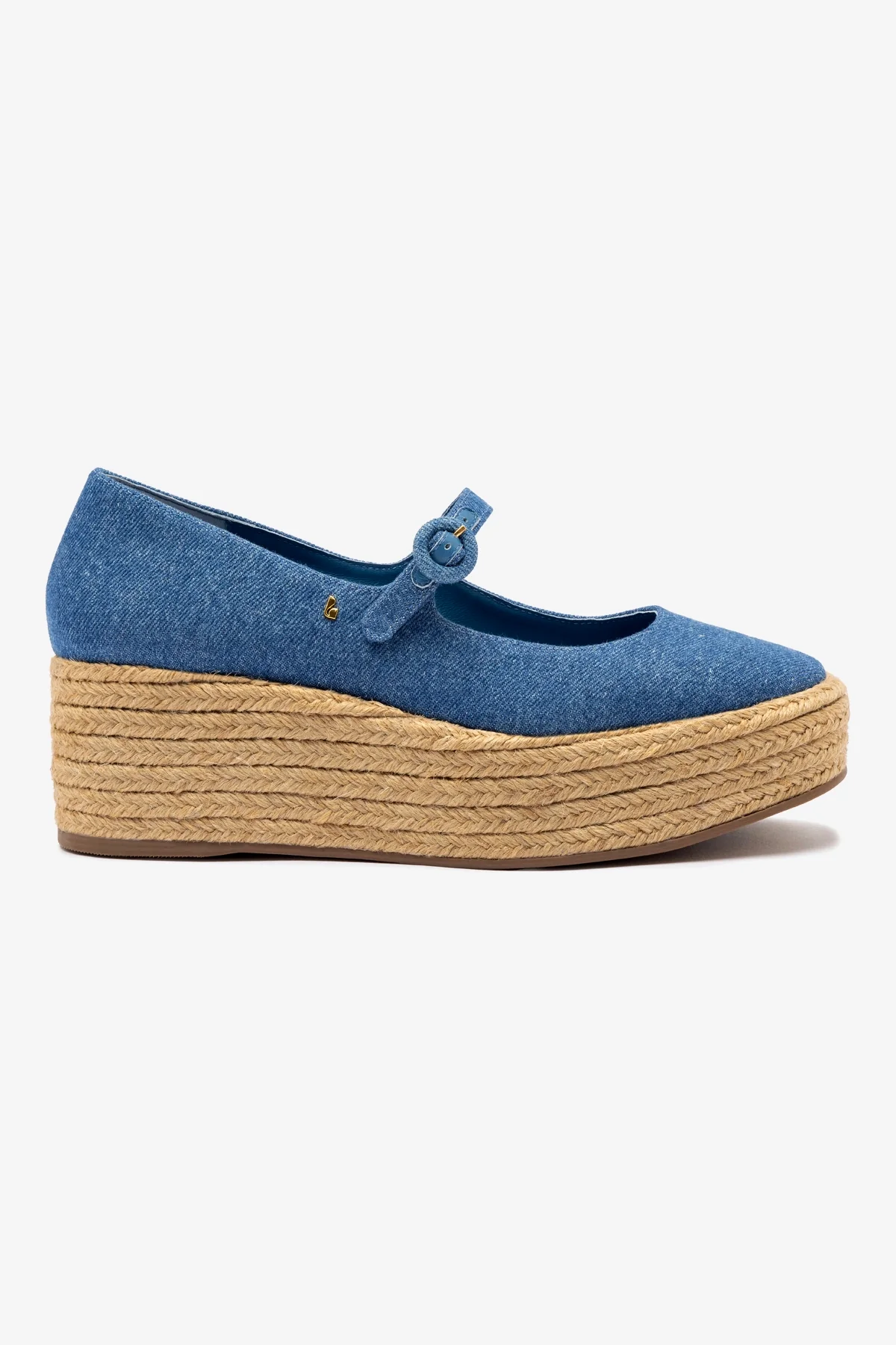 Blair Flatform In Blue Stoned Denim