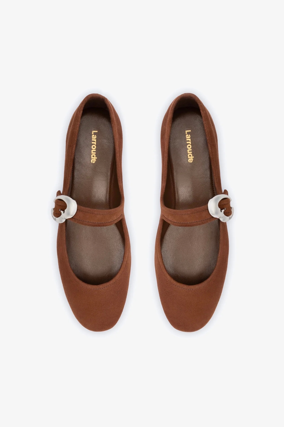 Verona Ballet Flat In Burnt Umber Suede