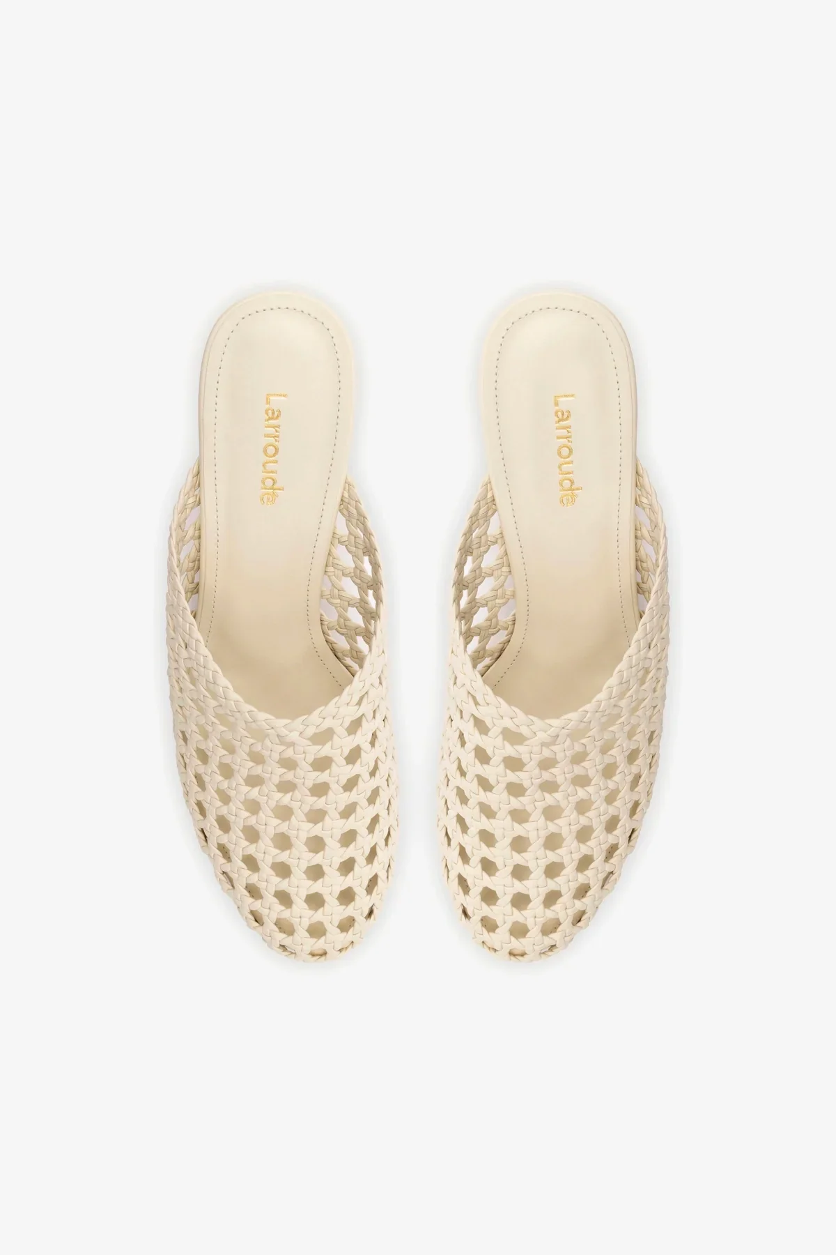 Dew Drop Macrame Mule In Ivory Leather