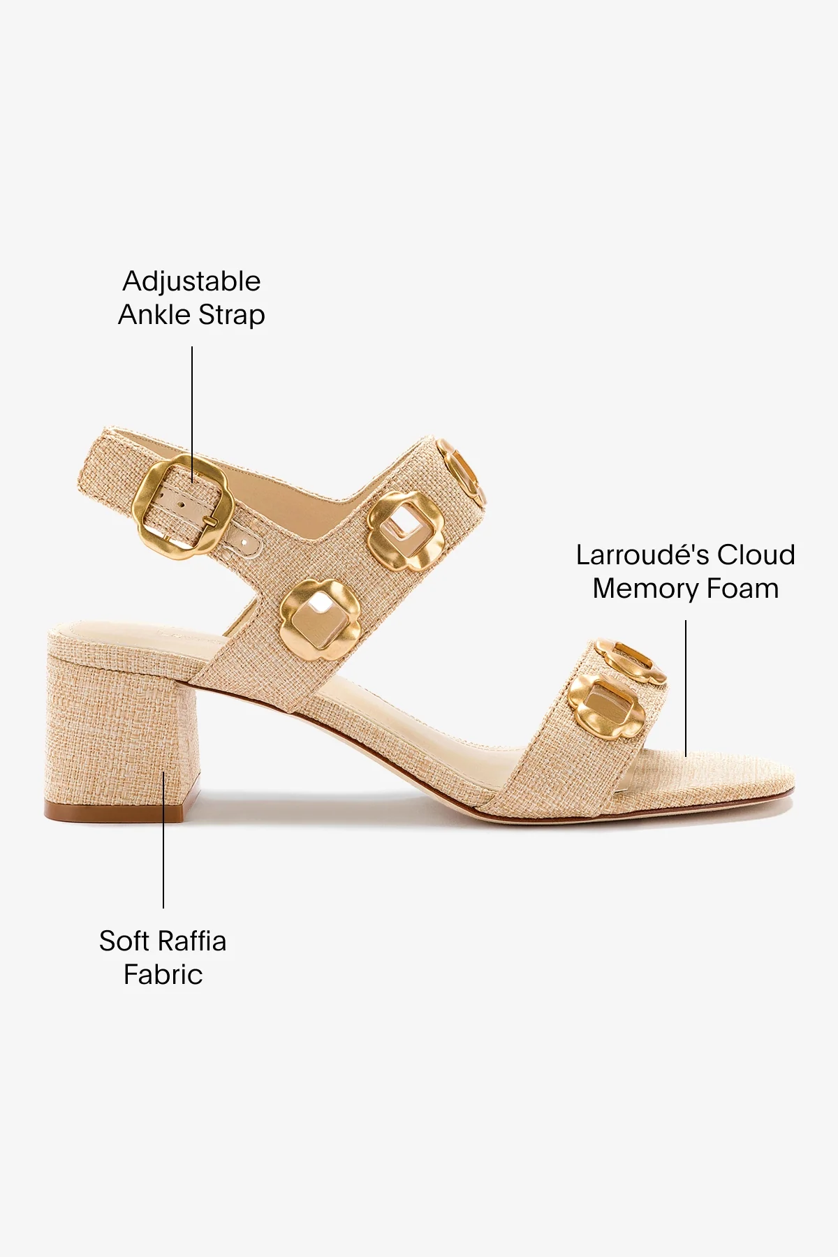 Milan Sandal In Beige Raffia