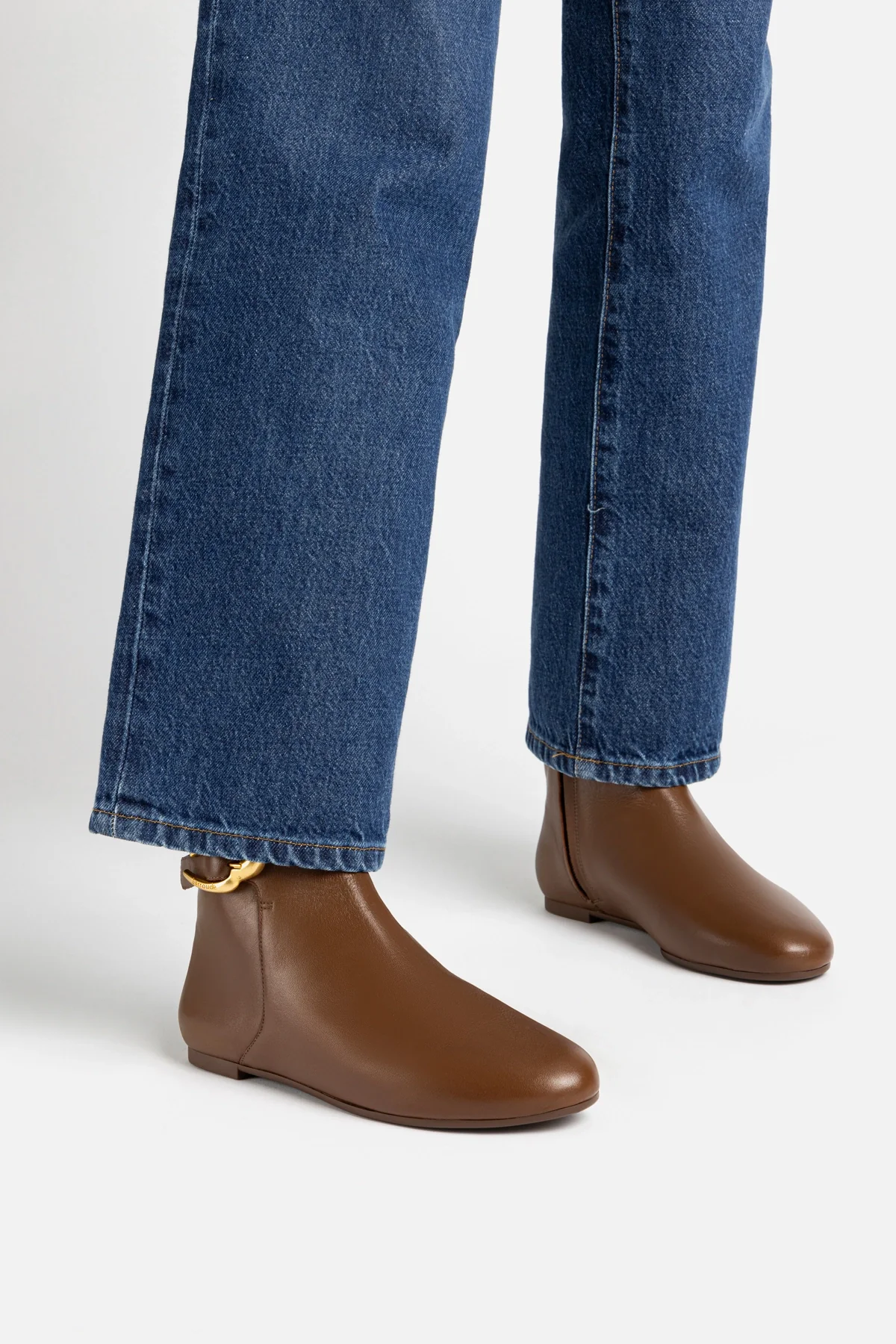 Mini Verona Boot In Burnt Umber Leather