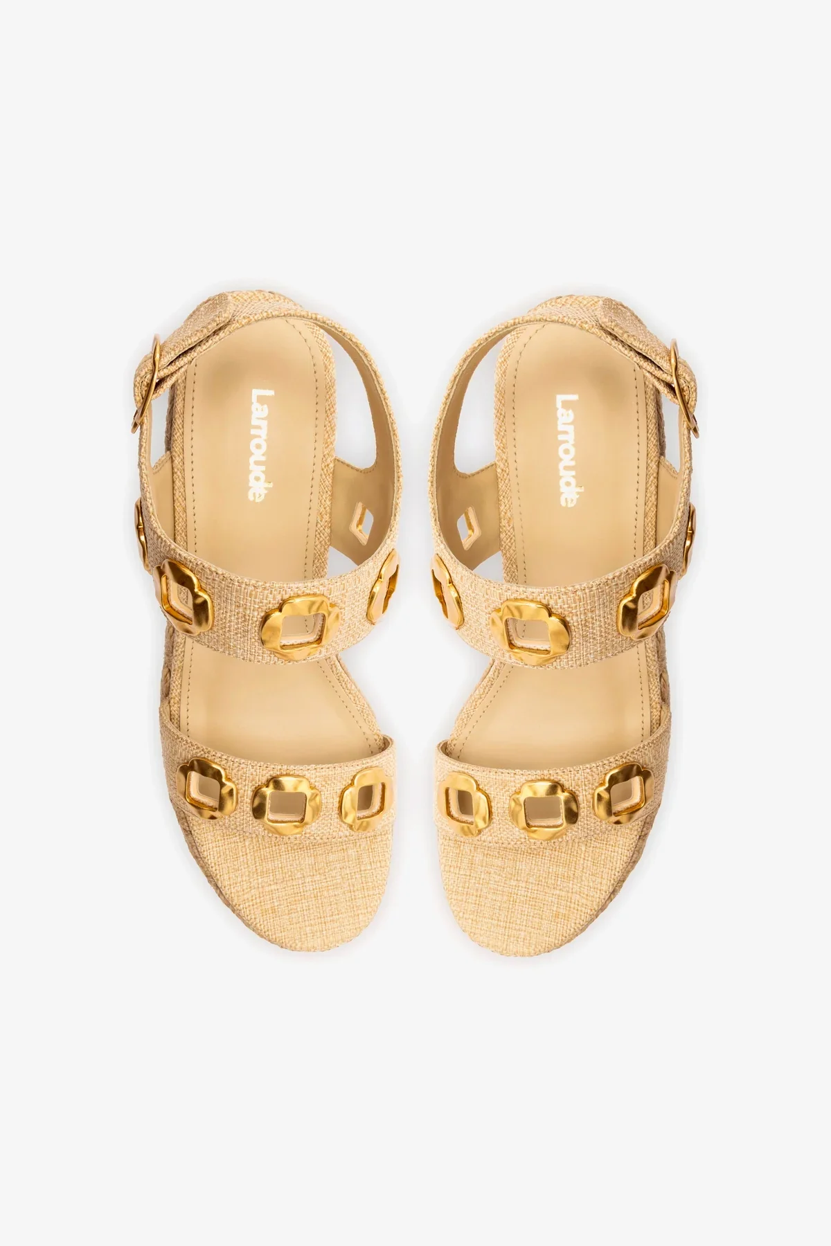 Milan Espadrille In Beige Raffia