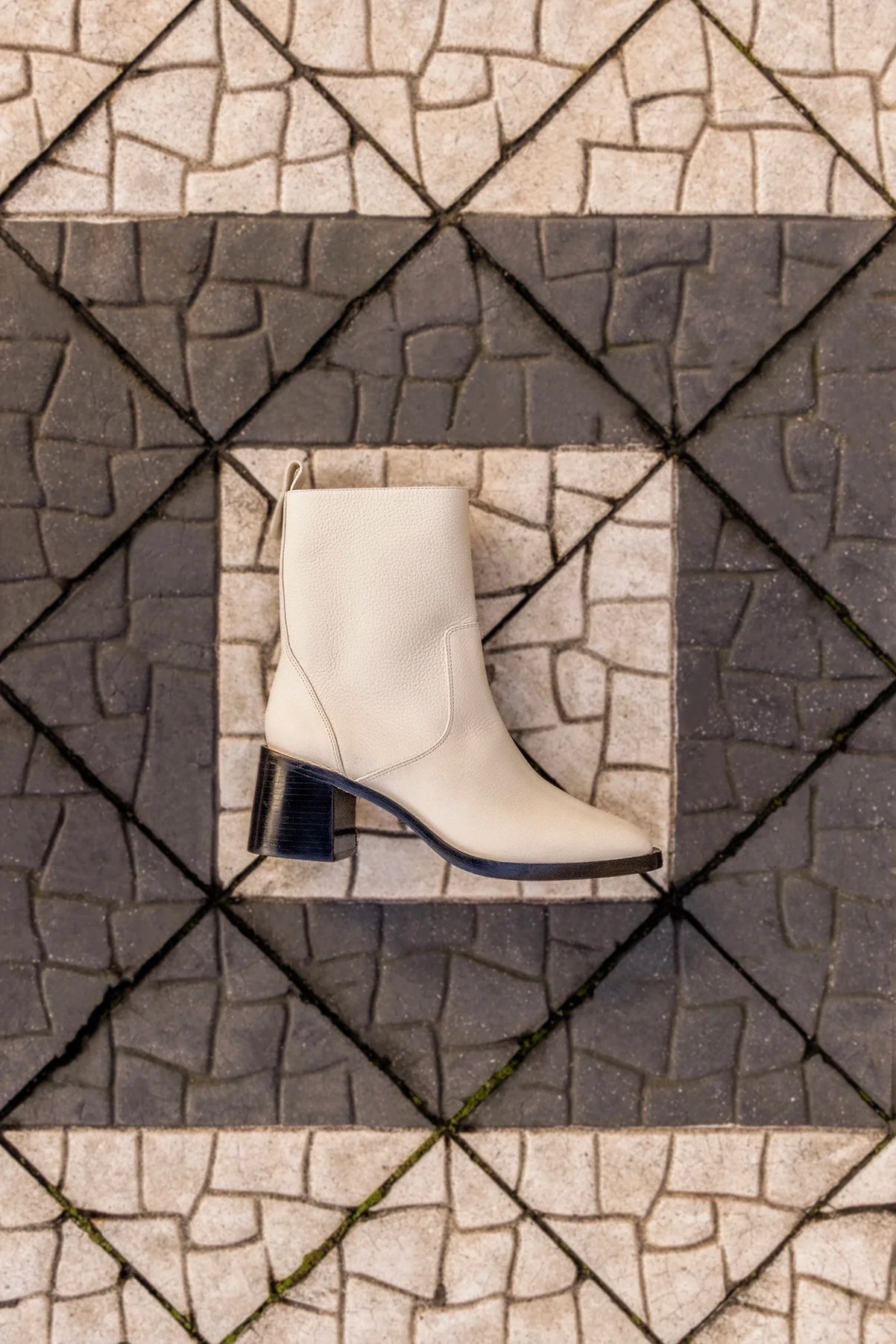 Mini Ricky Boot In Ivory Leather