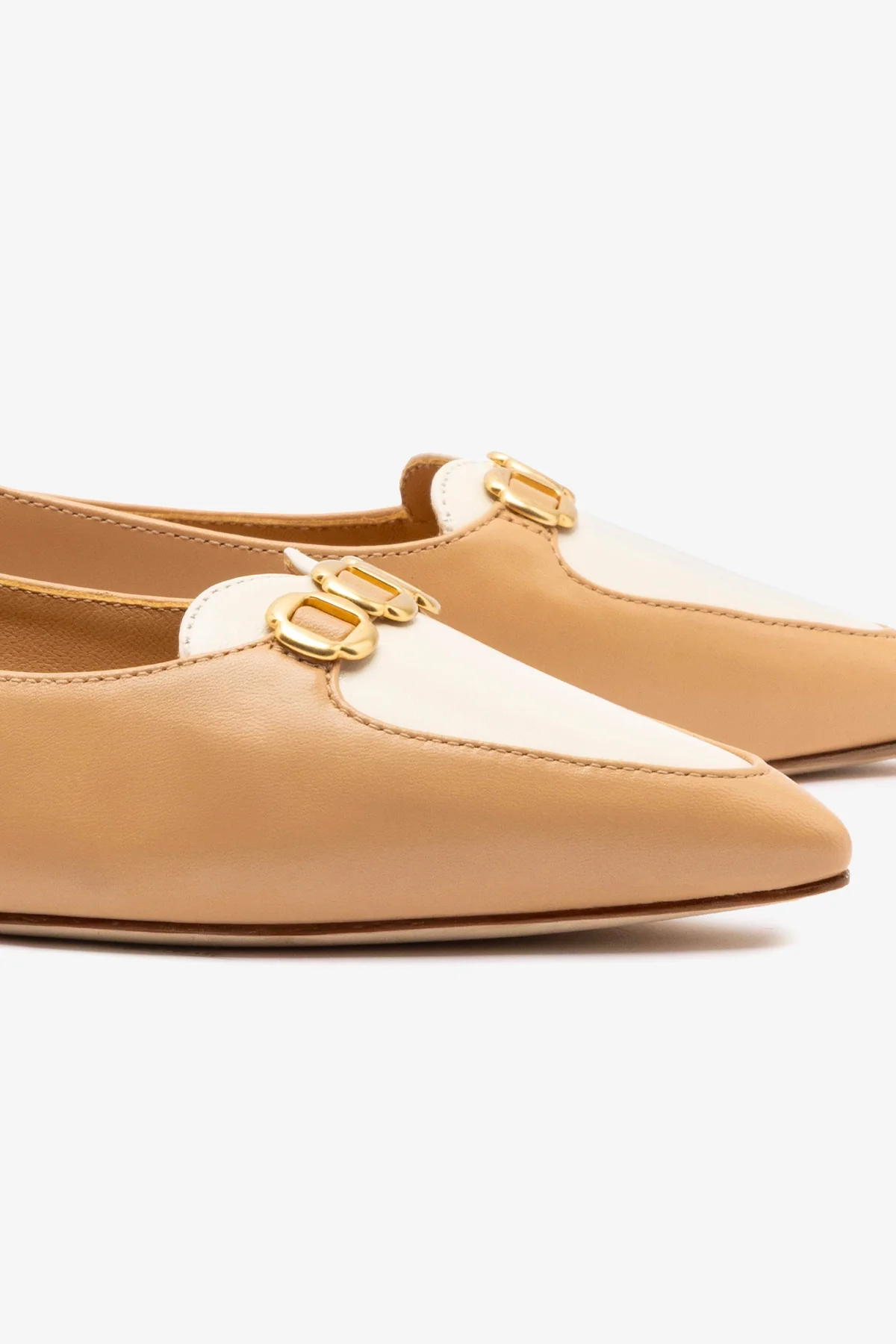 Audrey Flat In Tan Leather