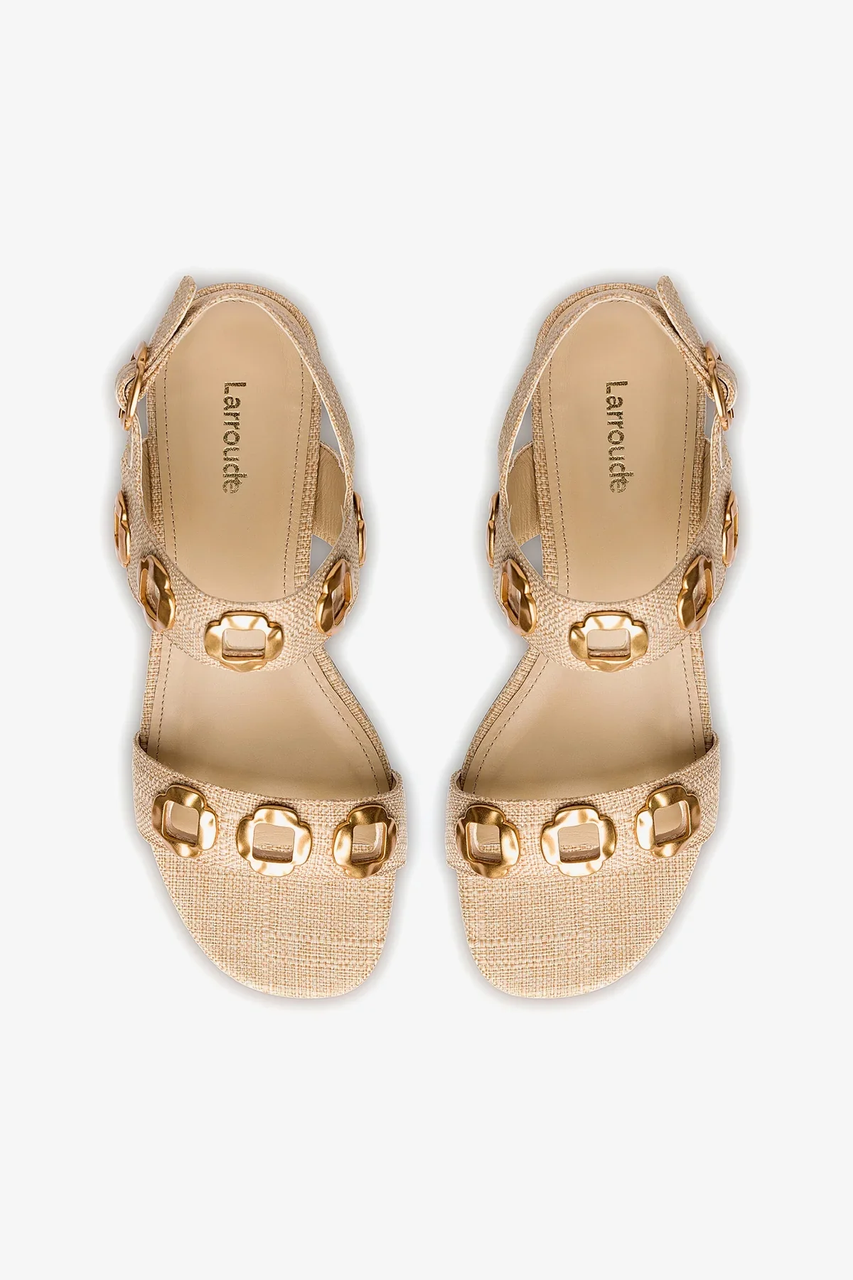 Milan Sandal In Beige Raffia