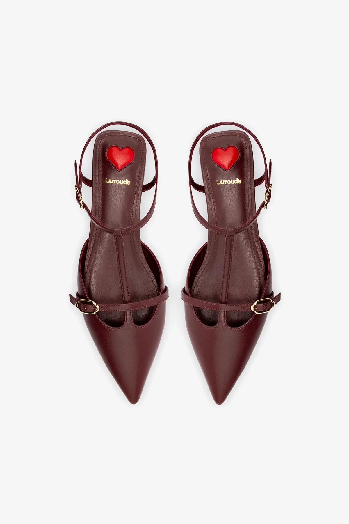 Grace Flat In Burgundy Leather