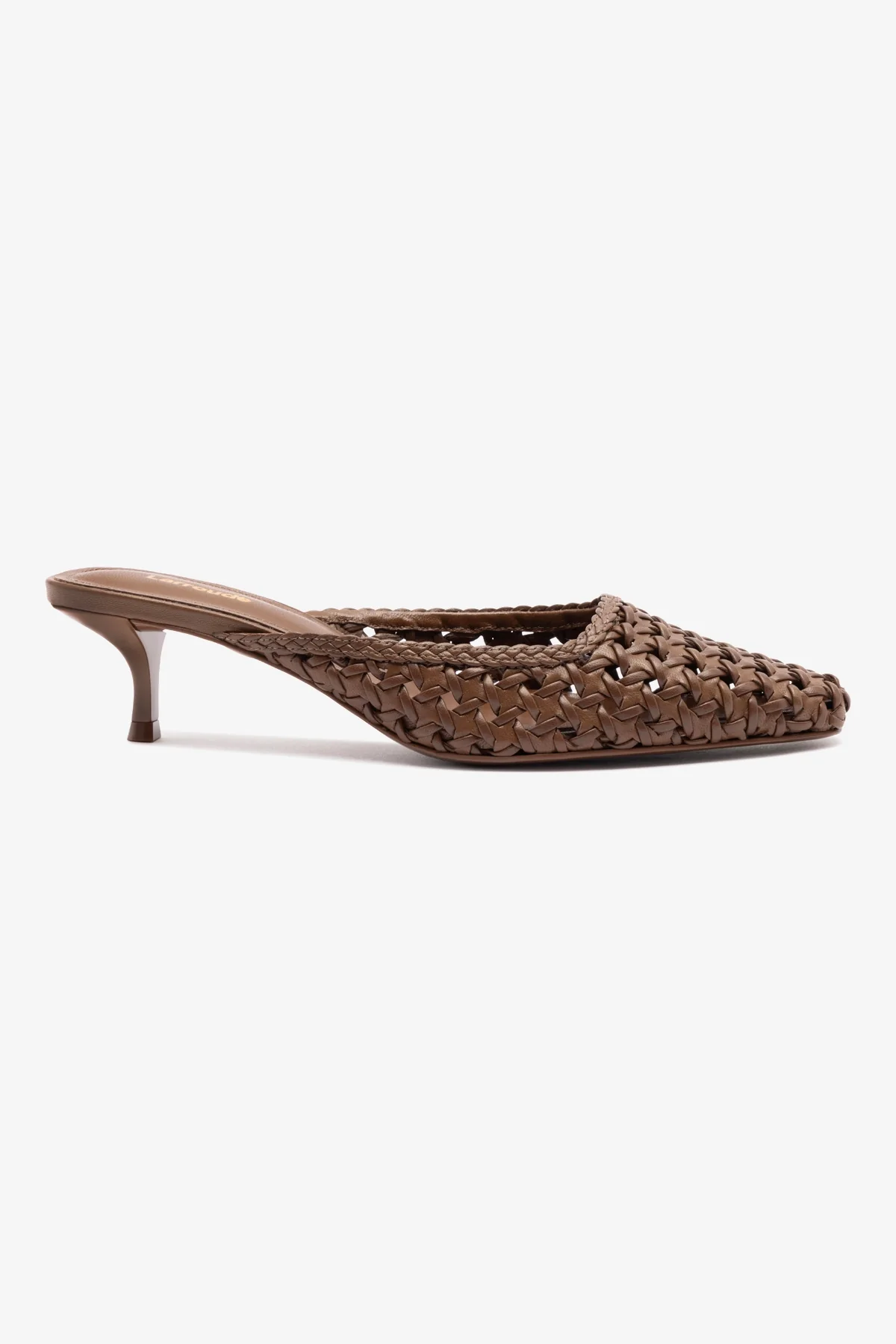 Amal Macrame Mule In Burnt Umber Leather