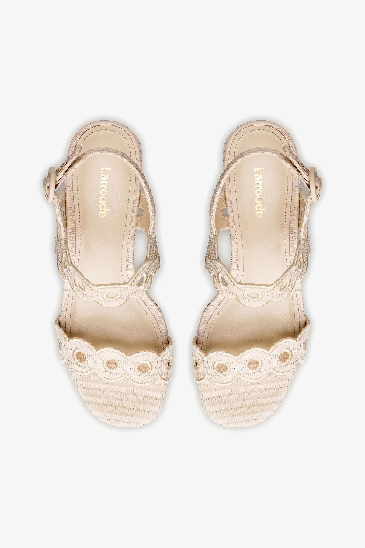 Florence Broderie Sandal In Natural Raffia