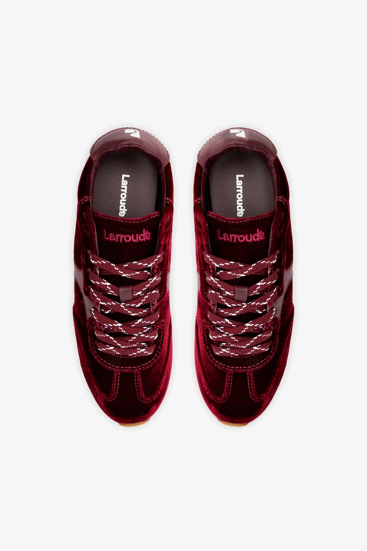 Stella Sneaker In Wine Velvet