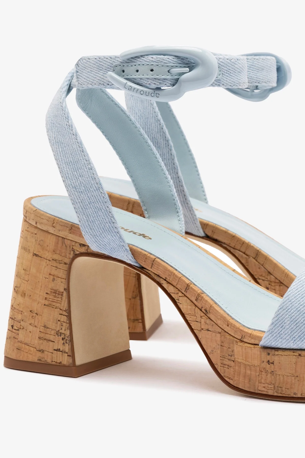 Dolly Verona Low Sandal In Maya Denim and Natural Cork