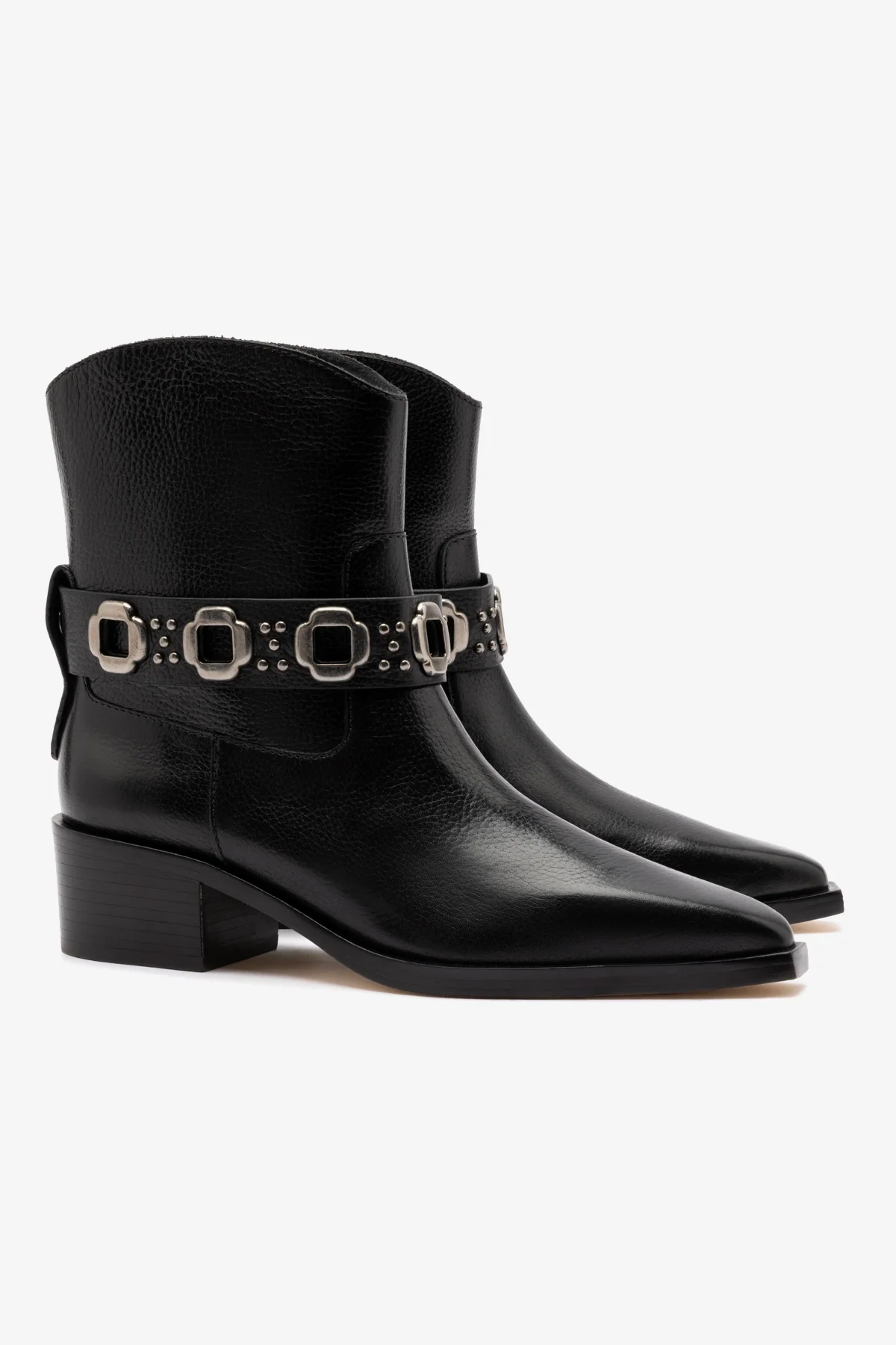 Milan Rodeo Bootie In Black Leather