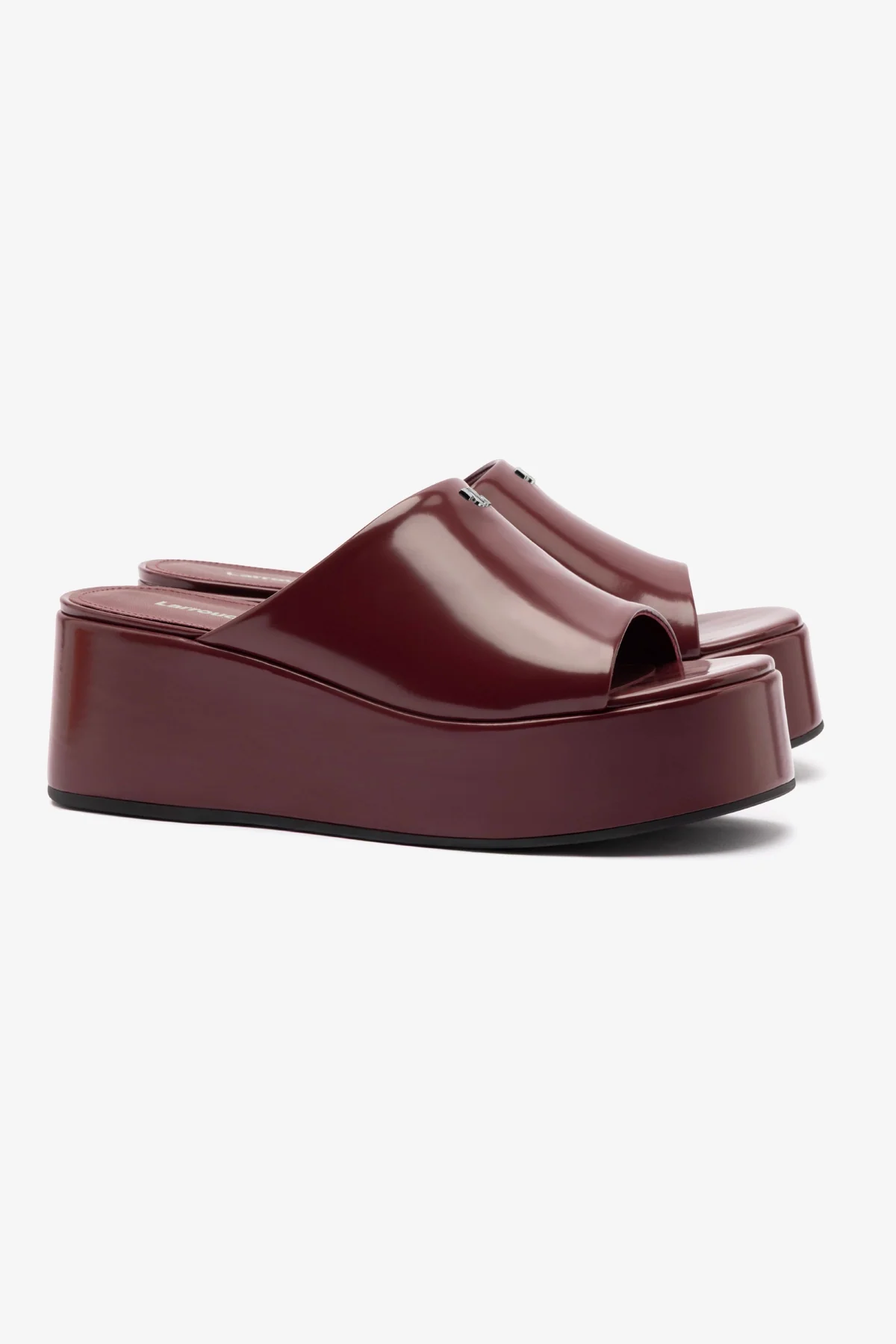 Charli Box Mule In Burgundy Leather