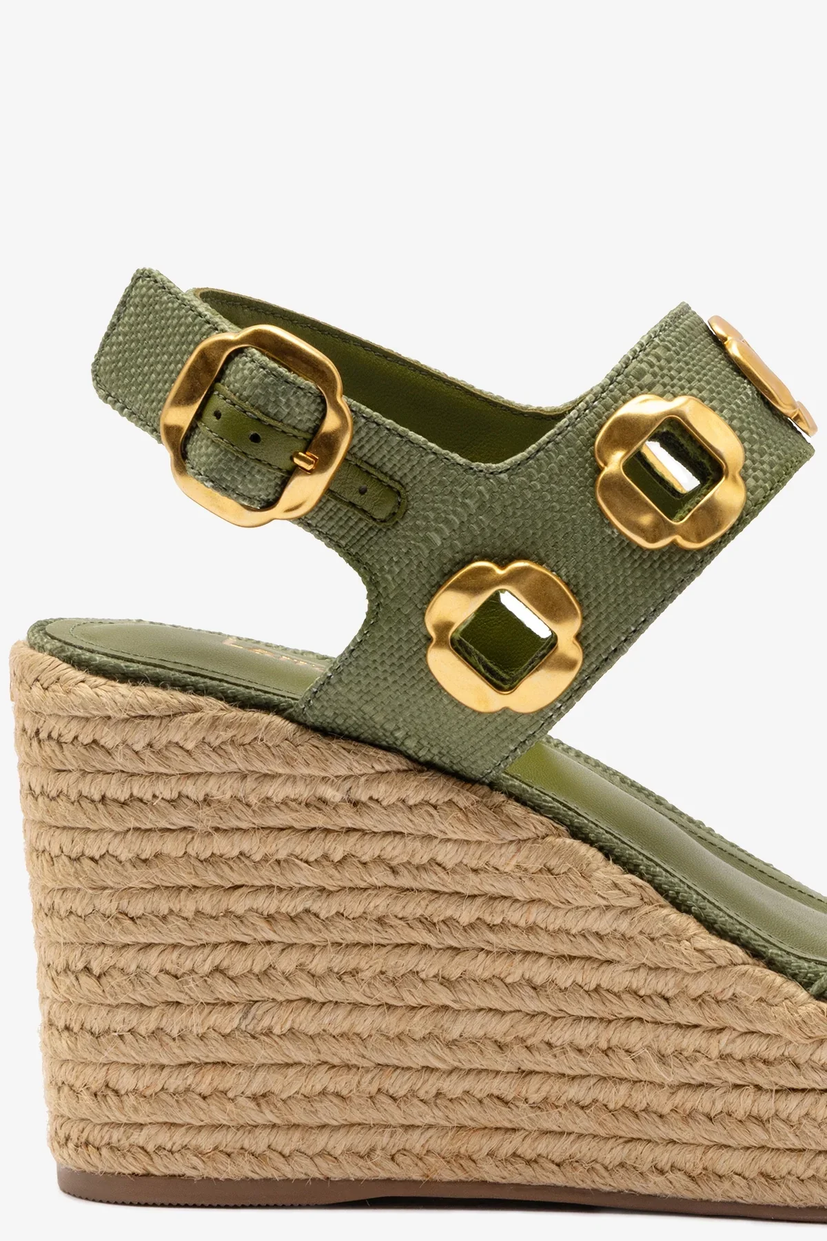 Milan Espadrille In Seaweed Raffia