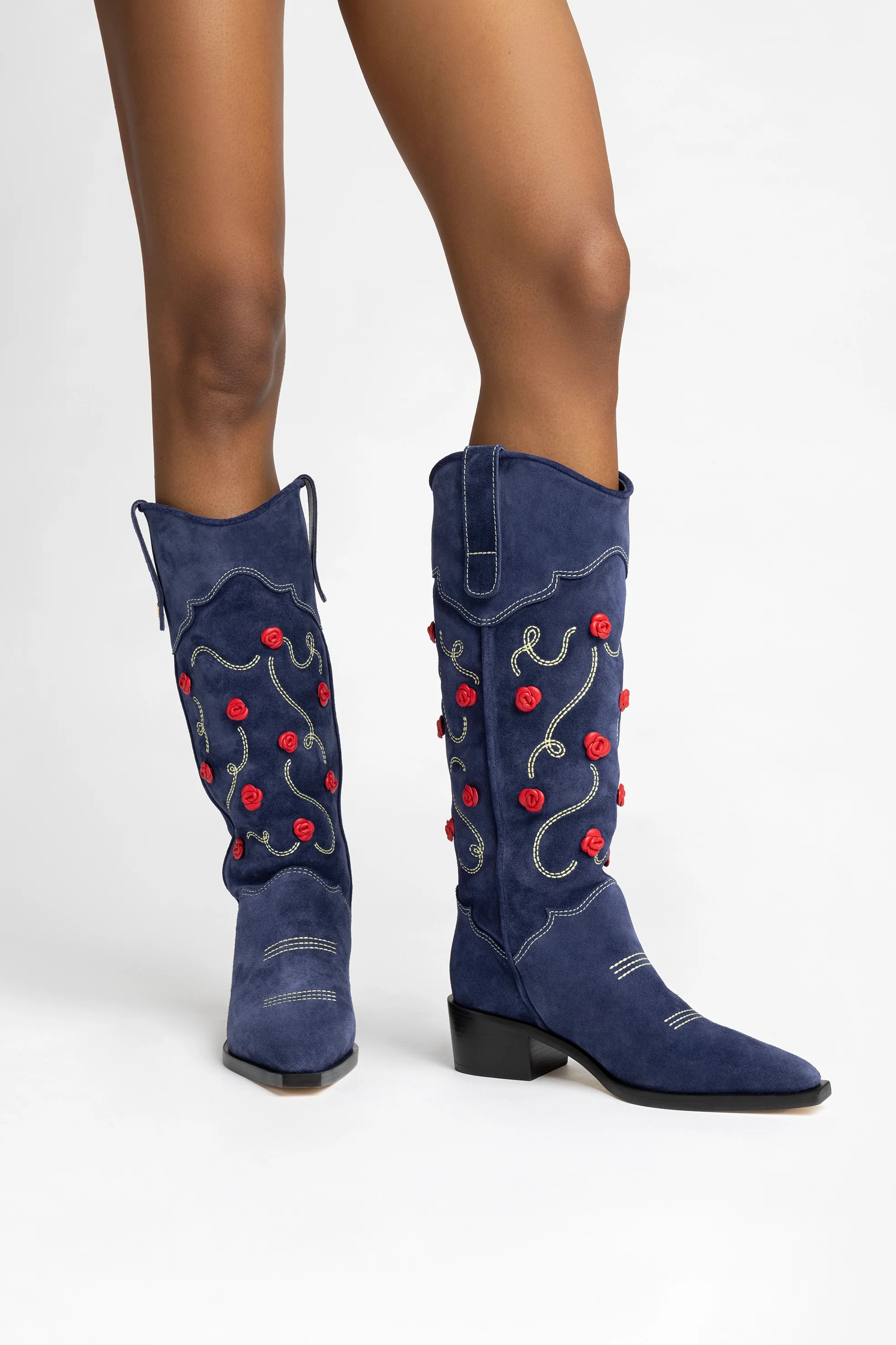 Paloma Boot In Navy Suede