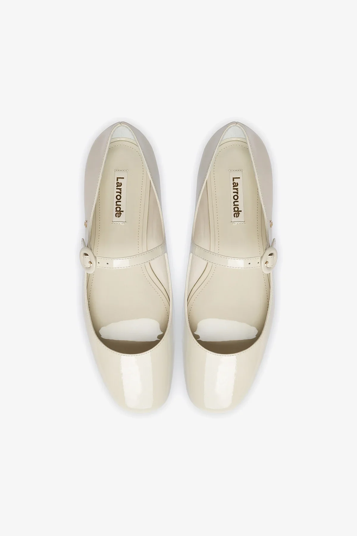 Blair Ballet Flat In Ivory Patent Leather