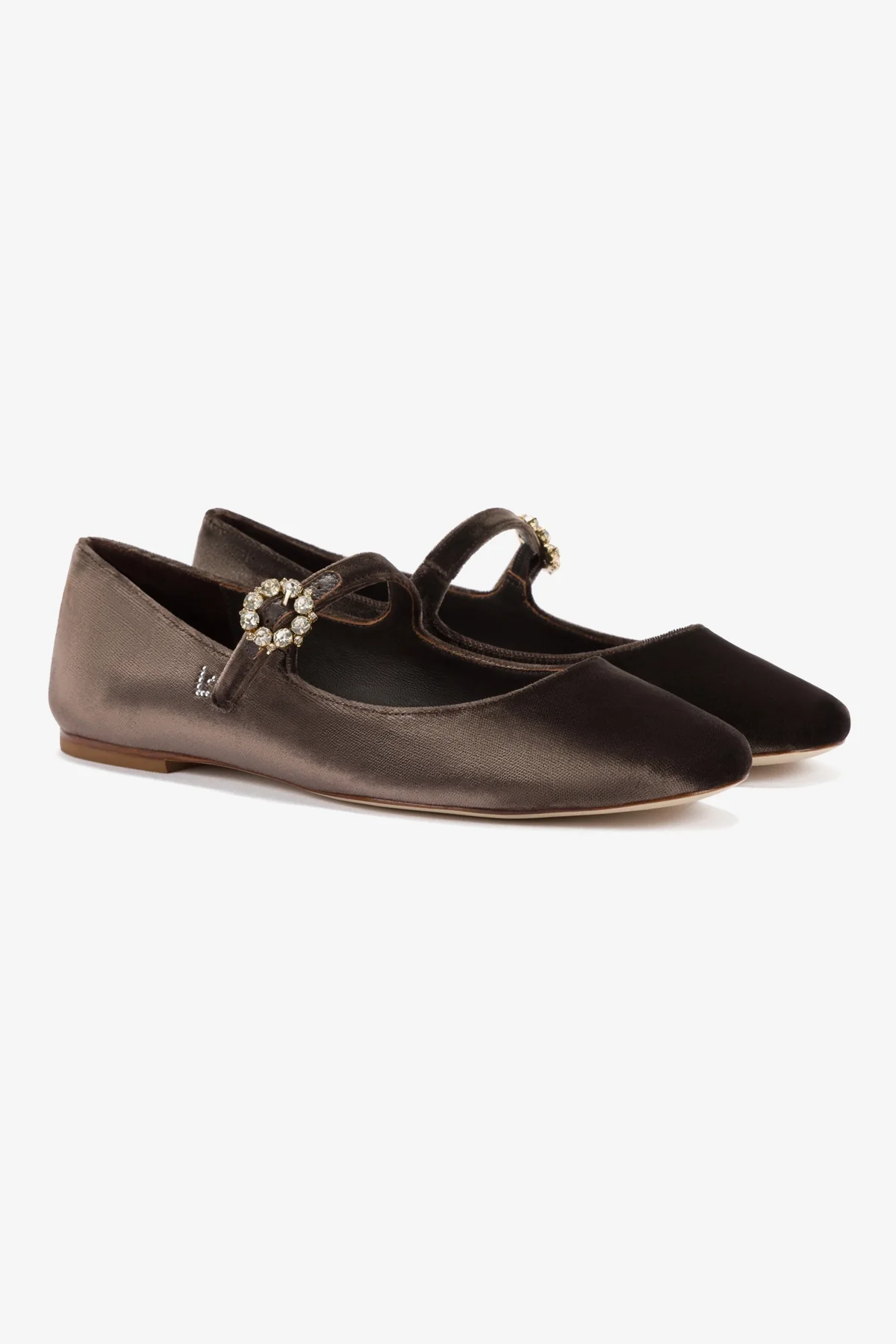 Blair Ballet Flat In Expresso Velvet