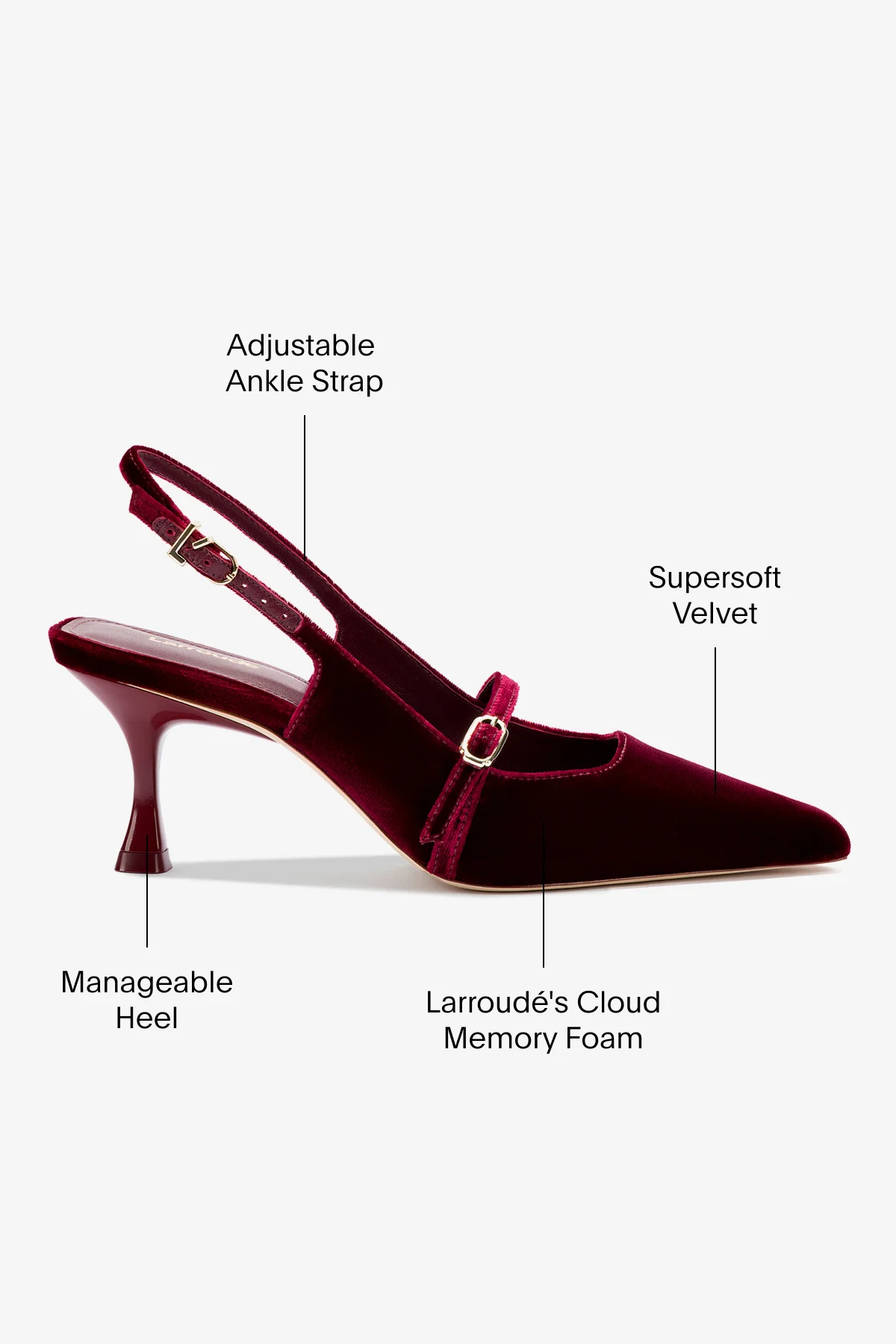 Ines Pump In Wine Velvet