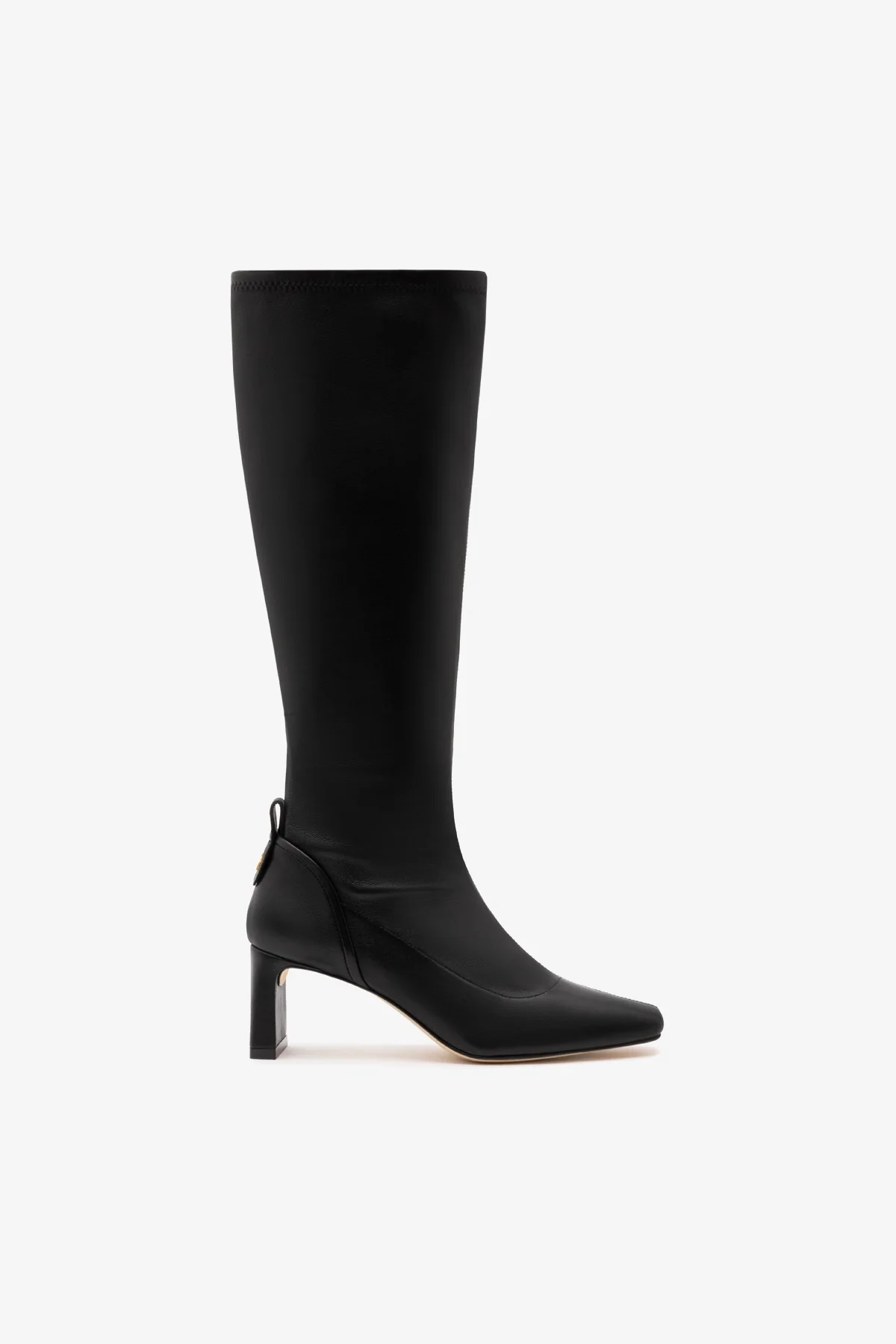 Alexis Hi Boot In Black Stretch Leather