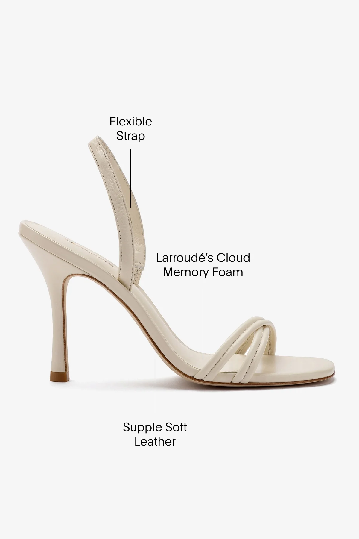 Annie Sandal In Ivory Leather